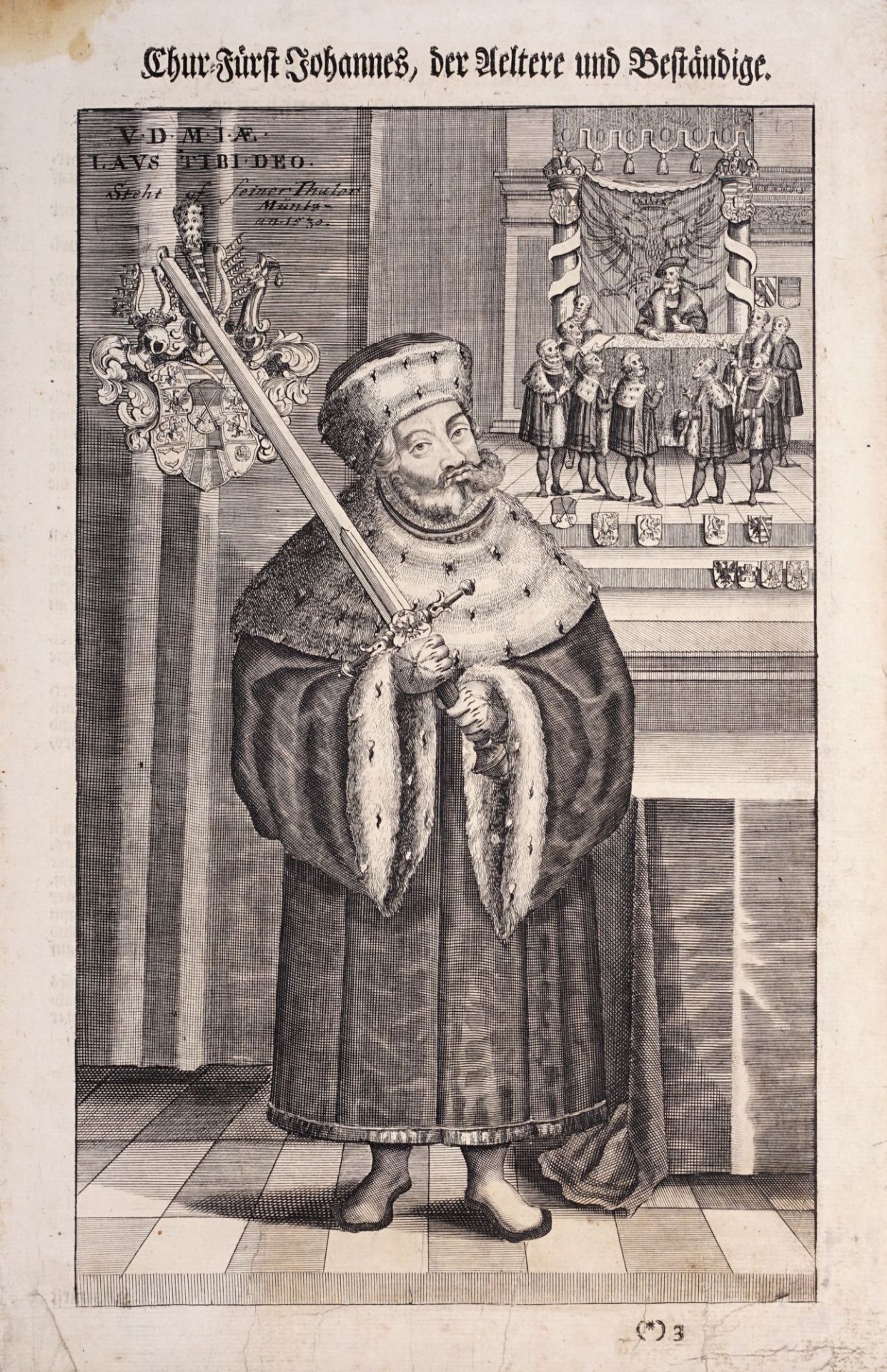 Johann Christian Marchand "Johann Wilhelm, der Erste" / "Chur-Fürst Johannes, der Beständige." ... - Bild 3 aus 4