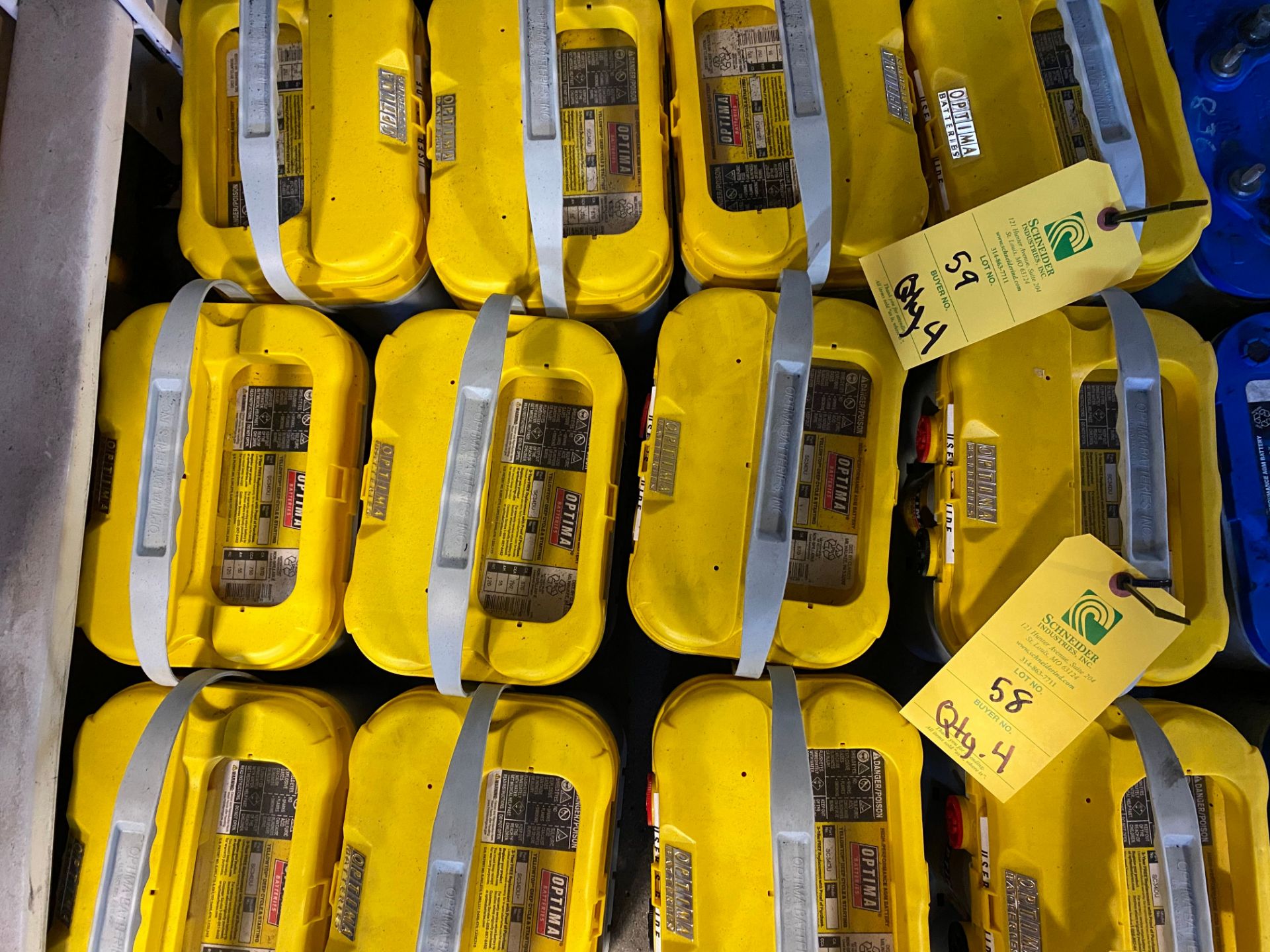 (4) Brand New Optima Yellow Batteries, Part No. SC34DU - Image 2 of 3