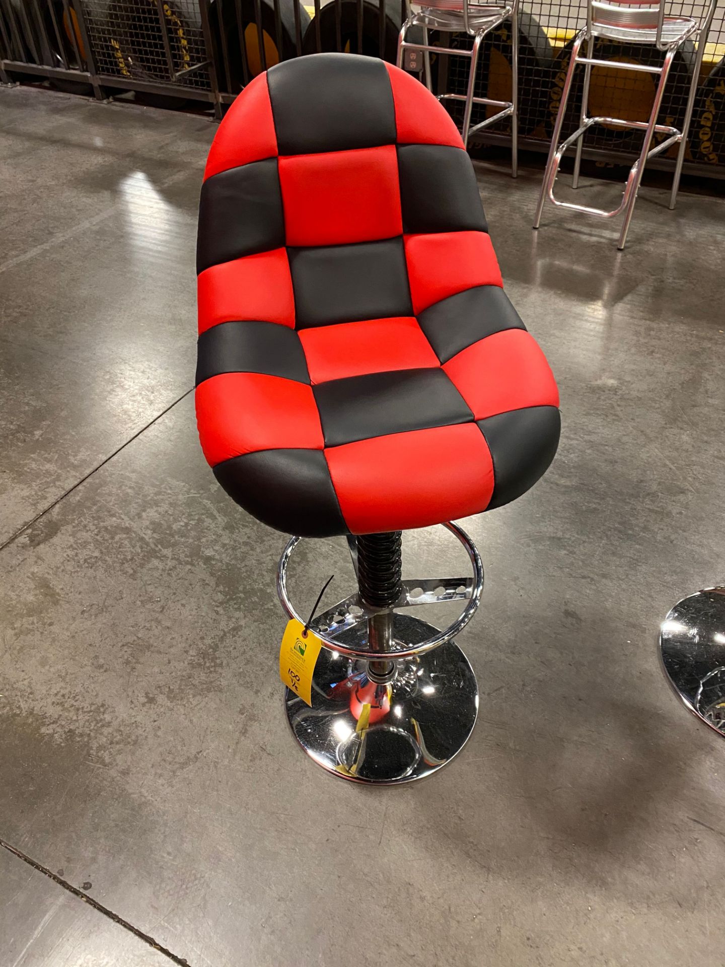 (8) Red & Black Chairs