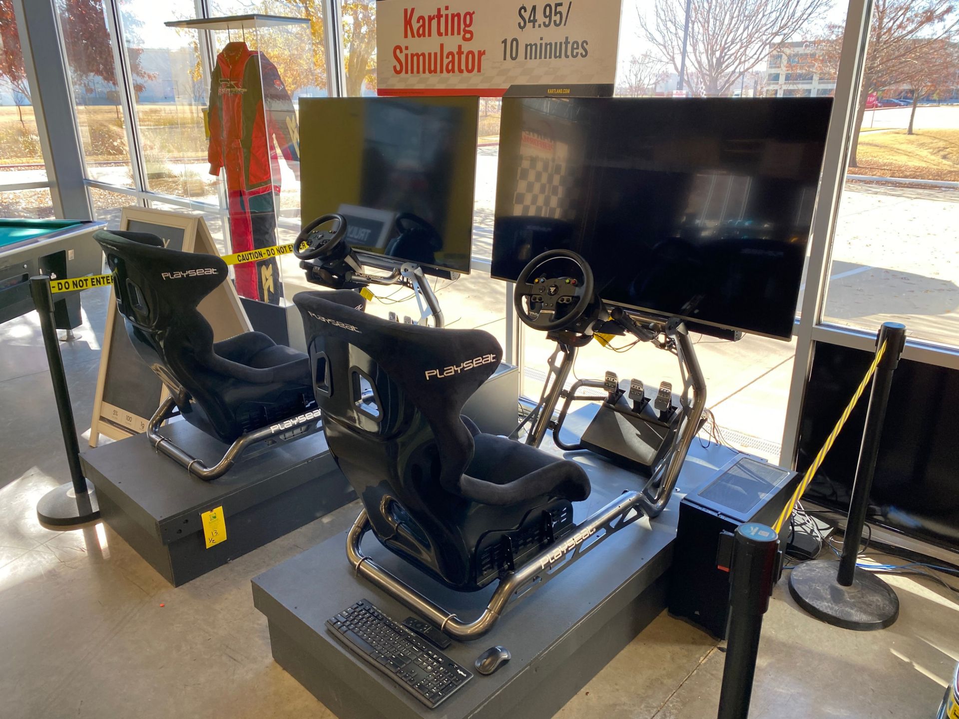 Custom Racing Simulator, Comes W/ PlaySeat Frame & Gaming Chair, Thrustmaster Steering - Image 4 of 8