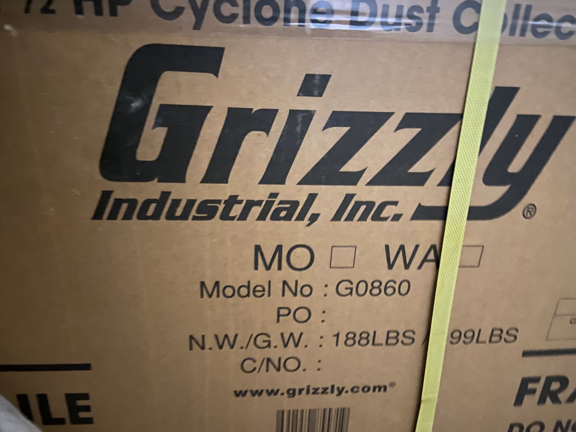 NEW Grizzly Industrial Cyclone Dust Collector, Model# G0860, 1.5 HP, Rigging/ Loading Fee: $50 - Image 4 of 6