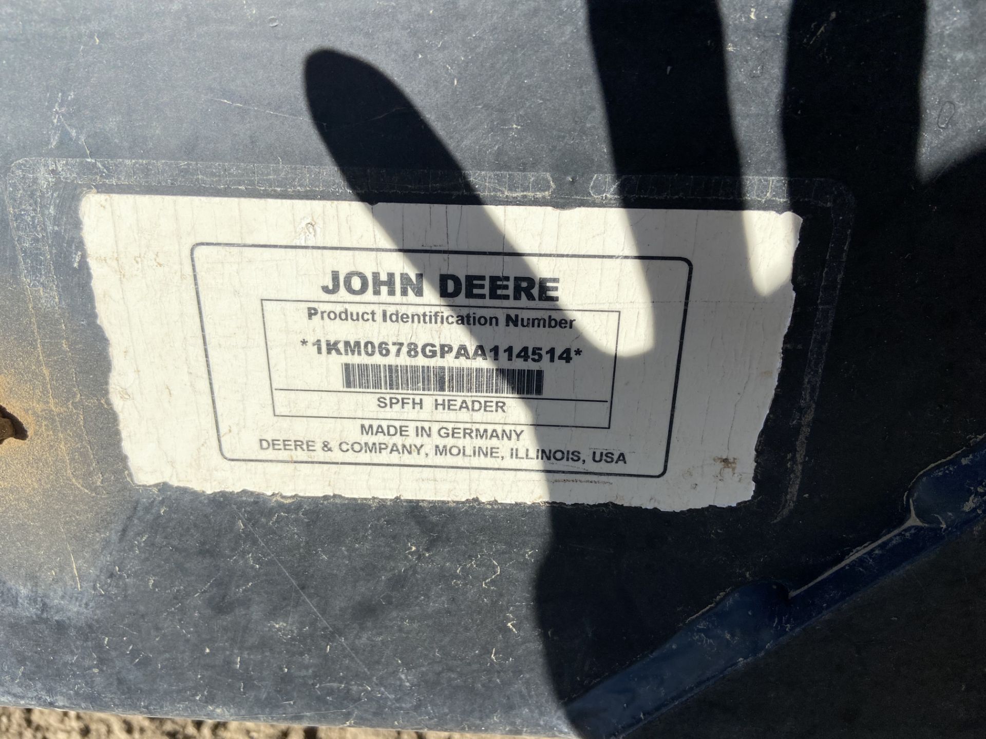 John Deere 678 Rotary Forage Header, Serial# 1KM0678GPAA114514, Rigging/ Loading Fee: $50 - Image 5 of 7