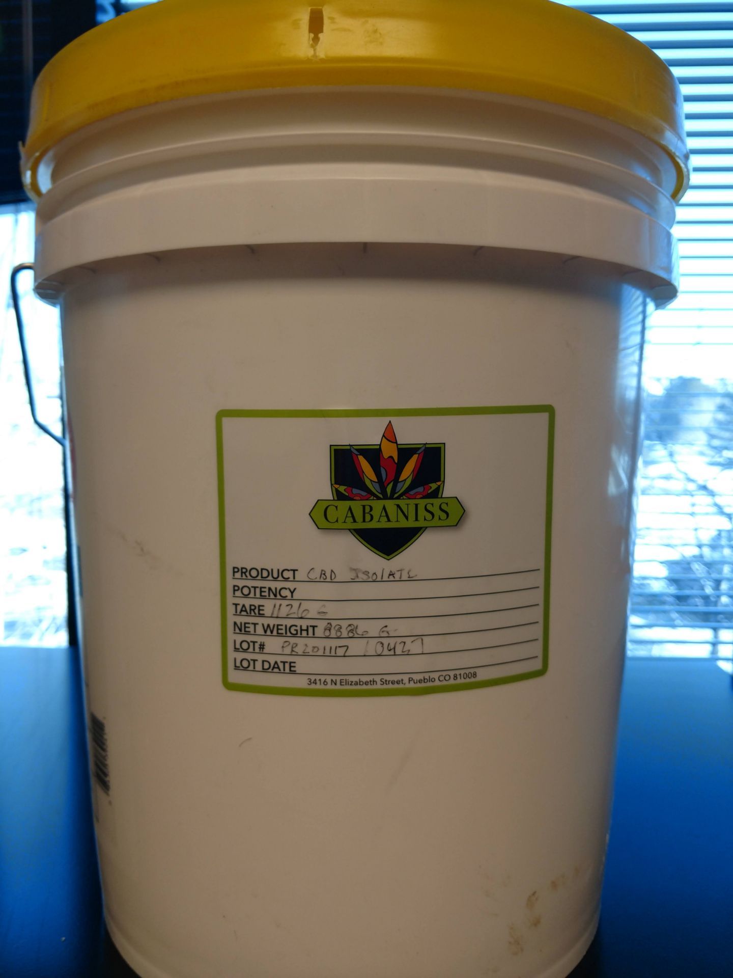 CBD Isolate, Qty 5 Buckets, Net Weight 33,686 grams, 98.999% Total CBD - Image 5 of 8
