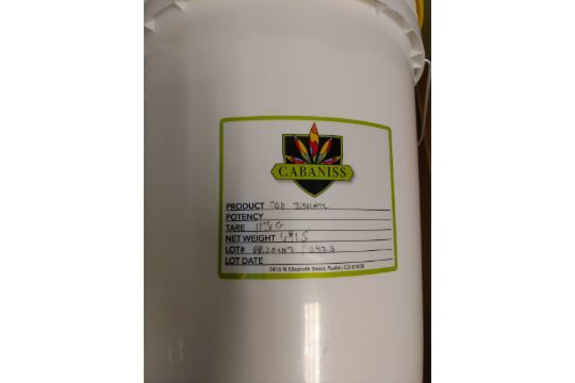 CBD Isolate, Qty 5 Buckets, Net Weight 33,686 grams, 98.999% Total CBD - Image 4 of 8