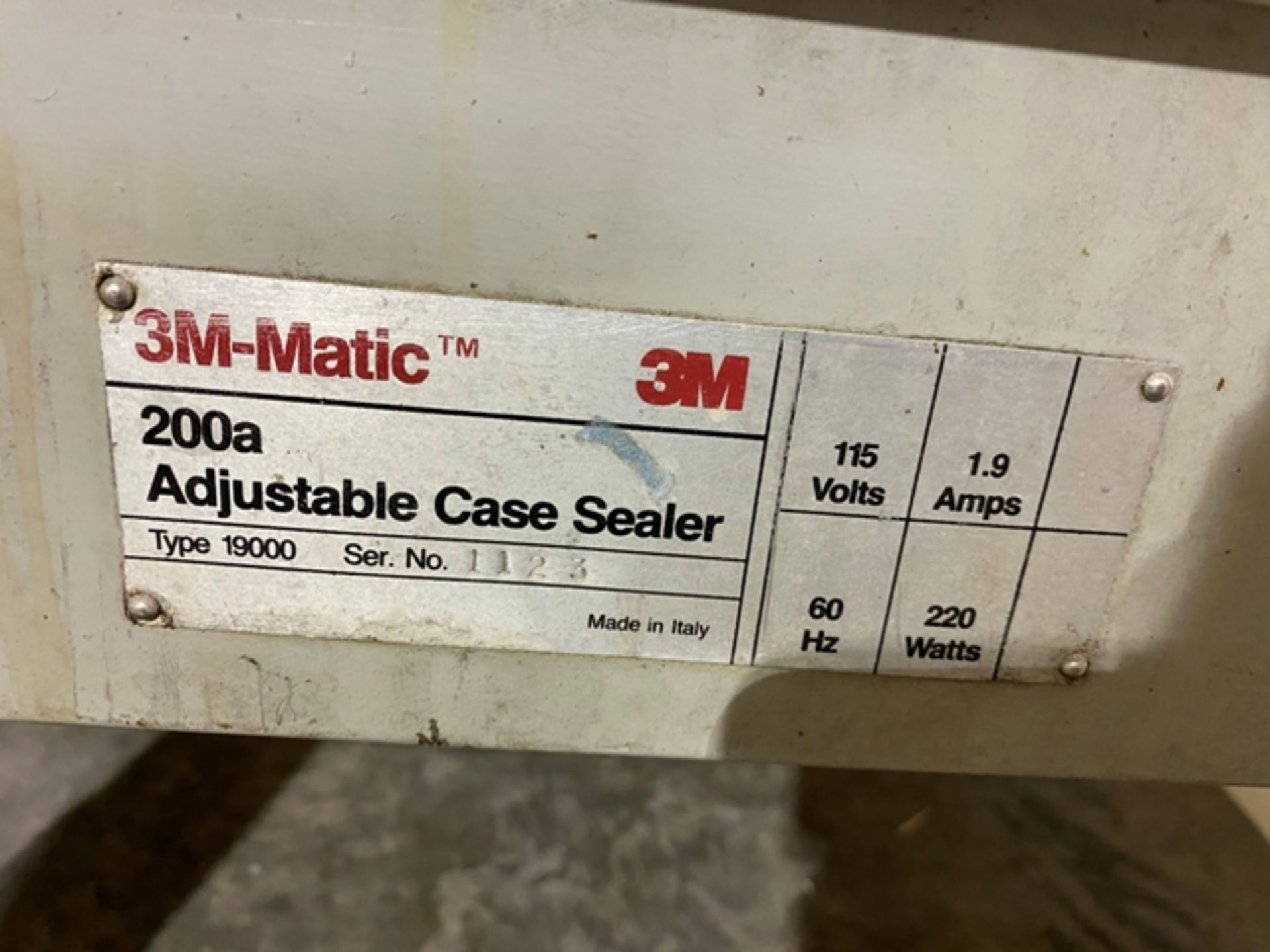 3M-Matic Case Sealer Parts Machine, Model #200A-Adjustable Case Sealer - Image 2 of 3
