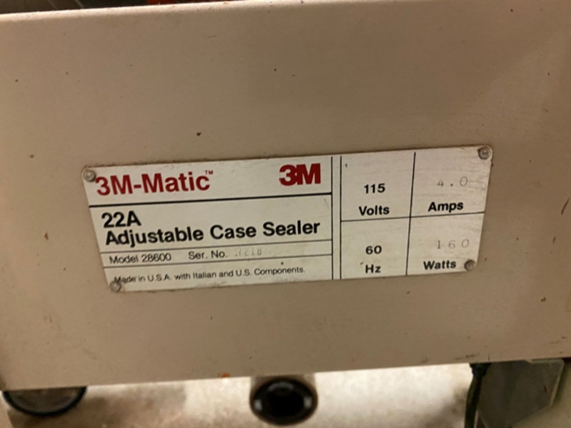 3M-Matic 22A Adjustable Case Sealer, Model #28600 - Image 3 of 4