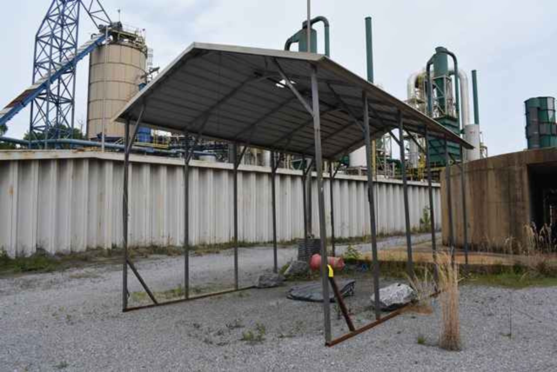 Steel Car Port Structure, 14' x 25'