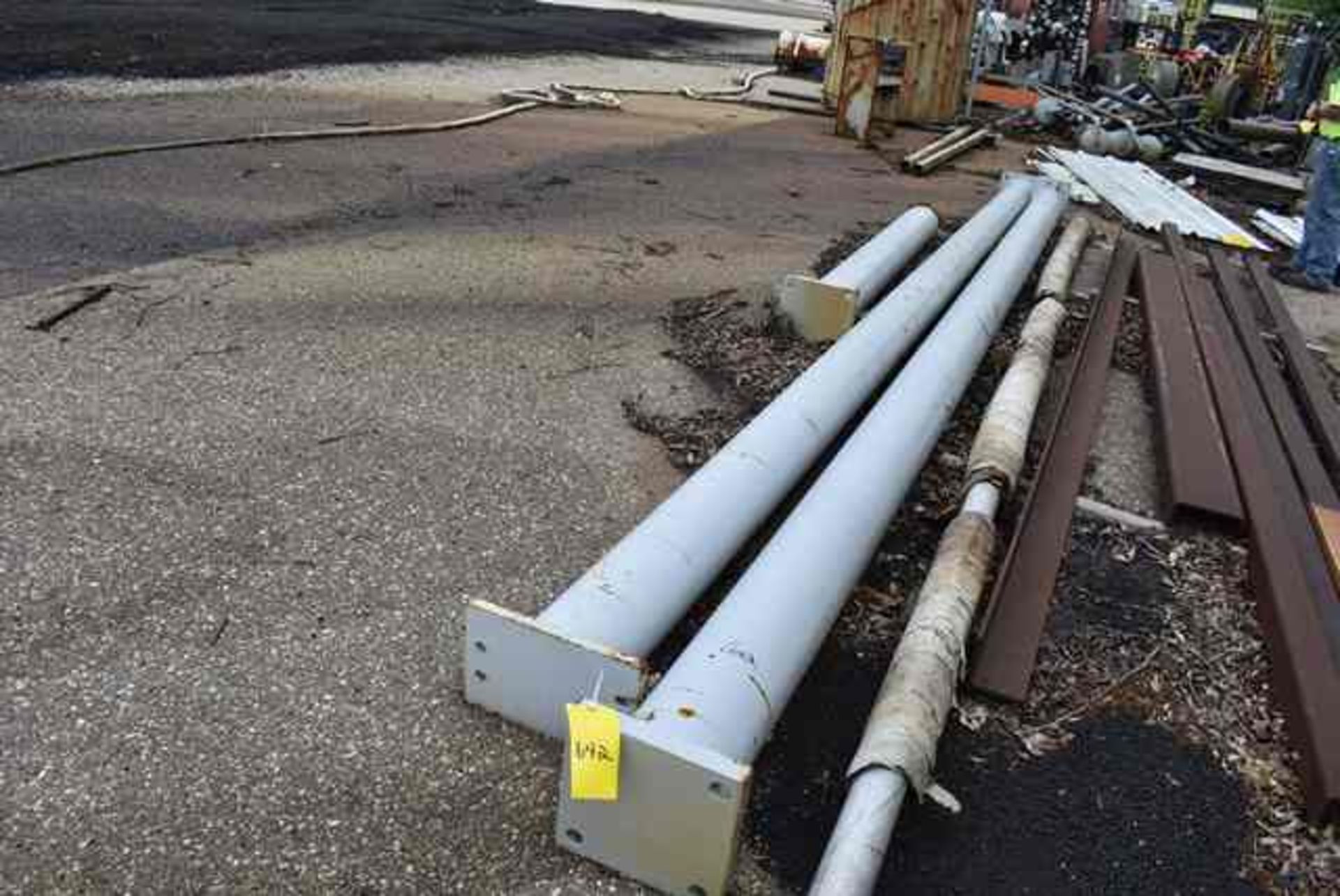 Qty. (2) Steel Posts w/Welding Base, 20' Length, (1) 6' Length Post