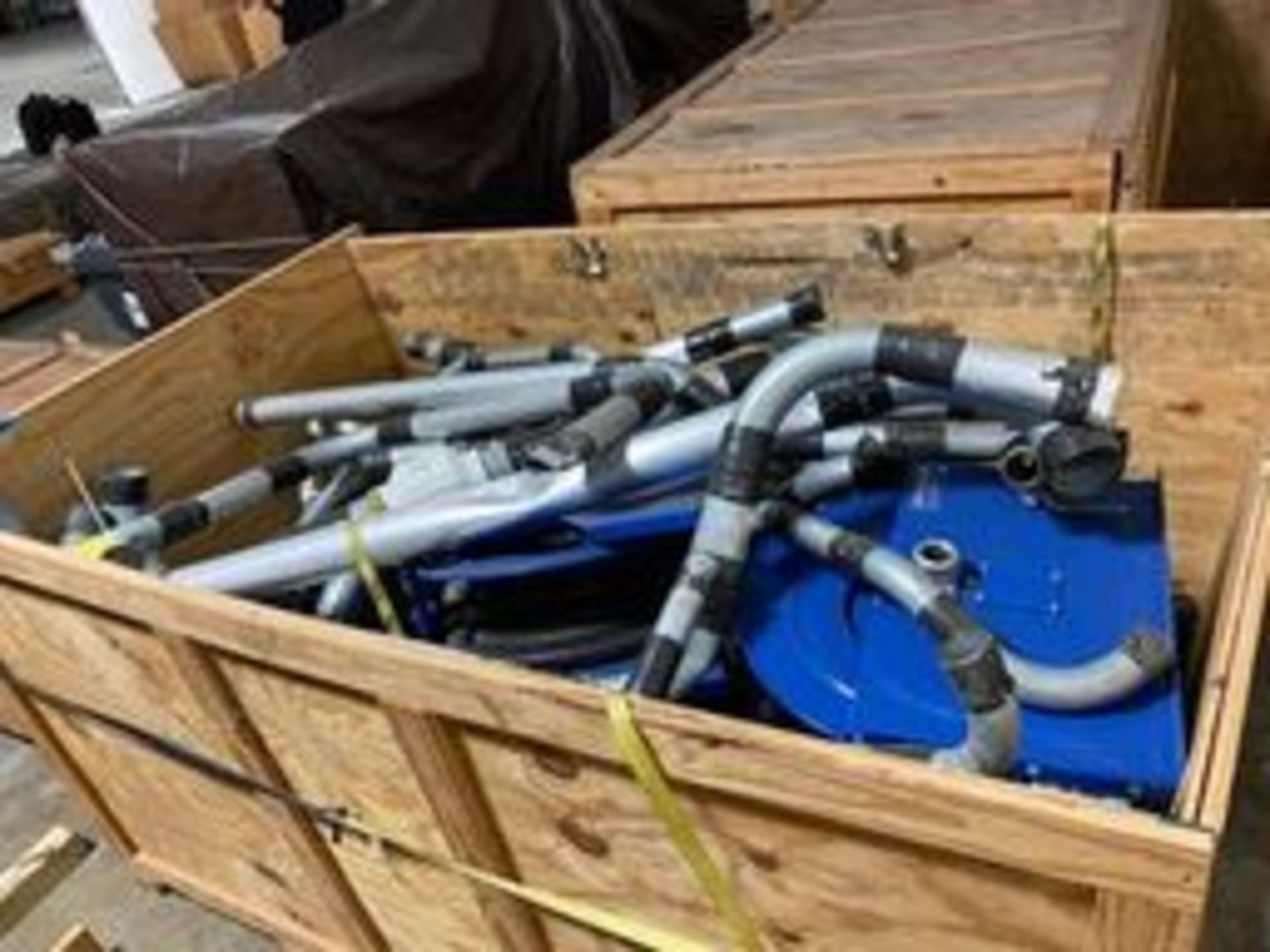 Wood Box of Scrape Metal & Cox Reels Hose Reels Rigging Price: $50 - Image 3 of 4