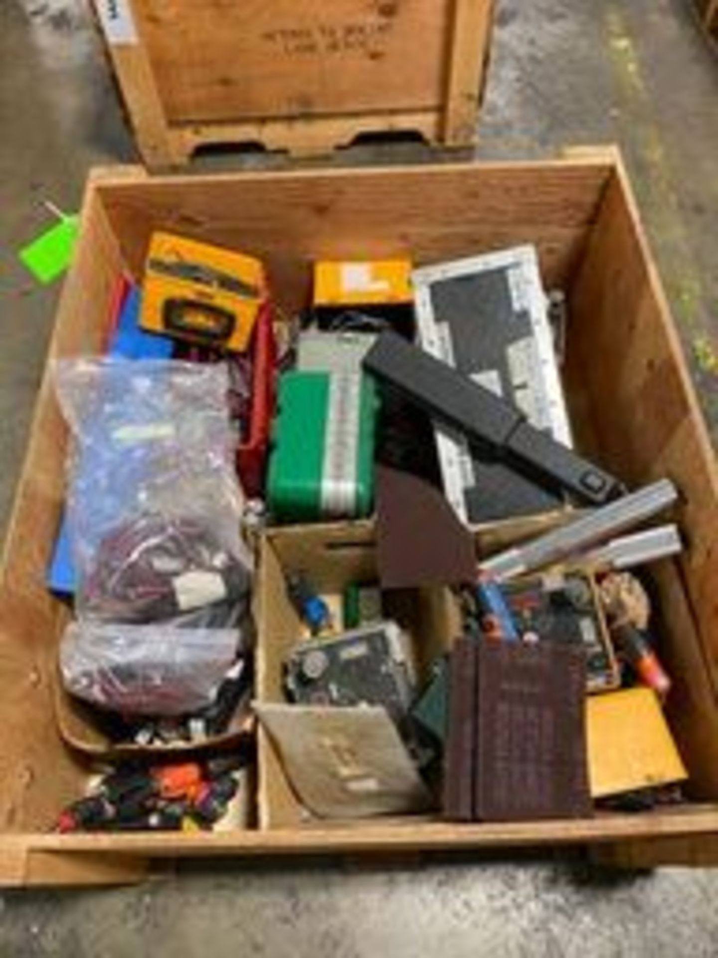 Wood Box of Aro Air Power Tools & Misc. Calibration Units Rigging Price: $50 - Image 2 of 3