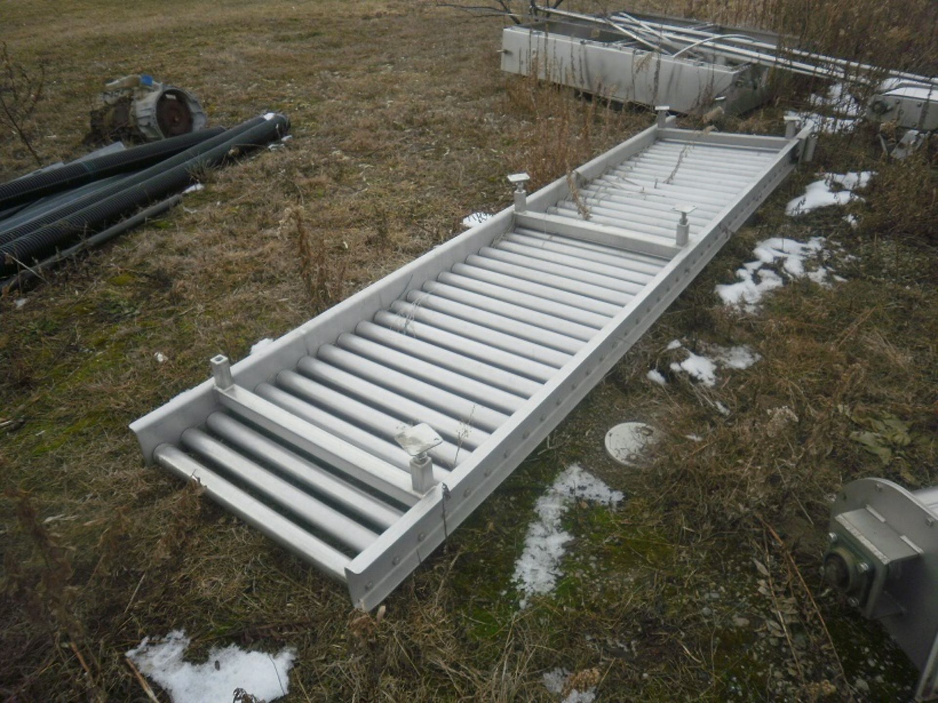 SS Roller Conveyor, 30" wide x 12'-0" long, ,Low level unit with 6" legs, Al SS Construction, in exc - Image 2 of 2