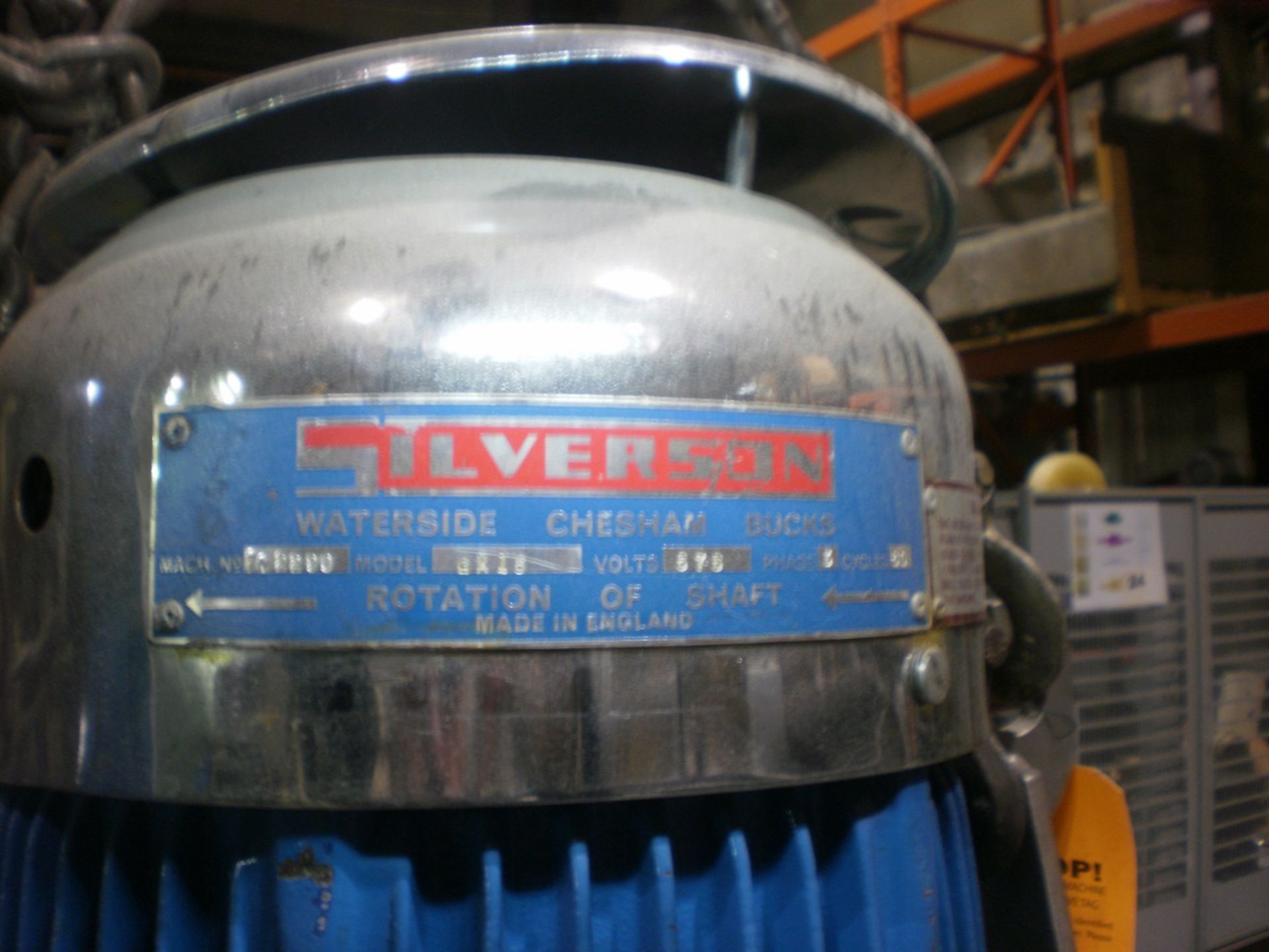 Silveson GX 15 High Shear Vertical Mixer c/w OEM D/Lift Stand, 15hp motor, 575v/3ph/60hz. Good - Image 2 of 5