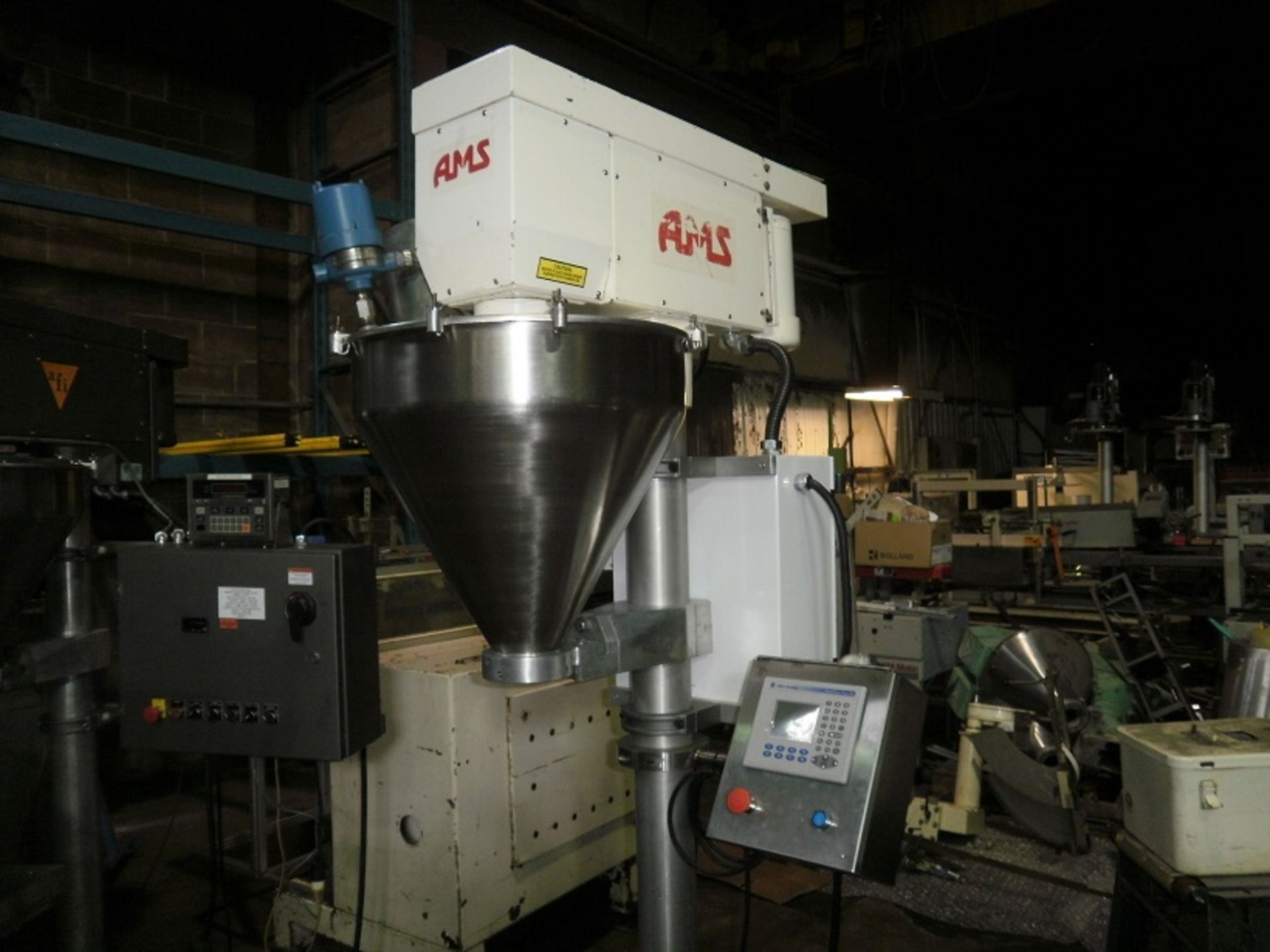 AMS Auger filler, fully rebuilt with 2021 electrics, AB Panelview Plus 400 PLC, with Auto, Semi auto