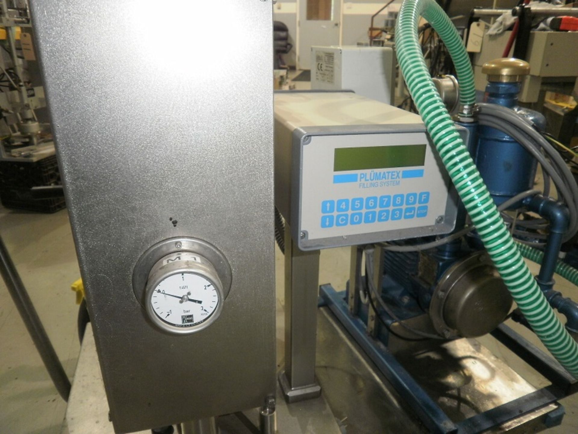 Plumat VS 103 Filler, ser. 1677, 220v. & Sihi Lema 26 AZ pump, on SS Cart - Image 4 of 6