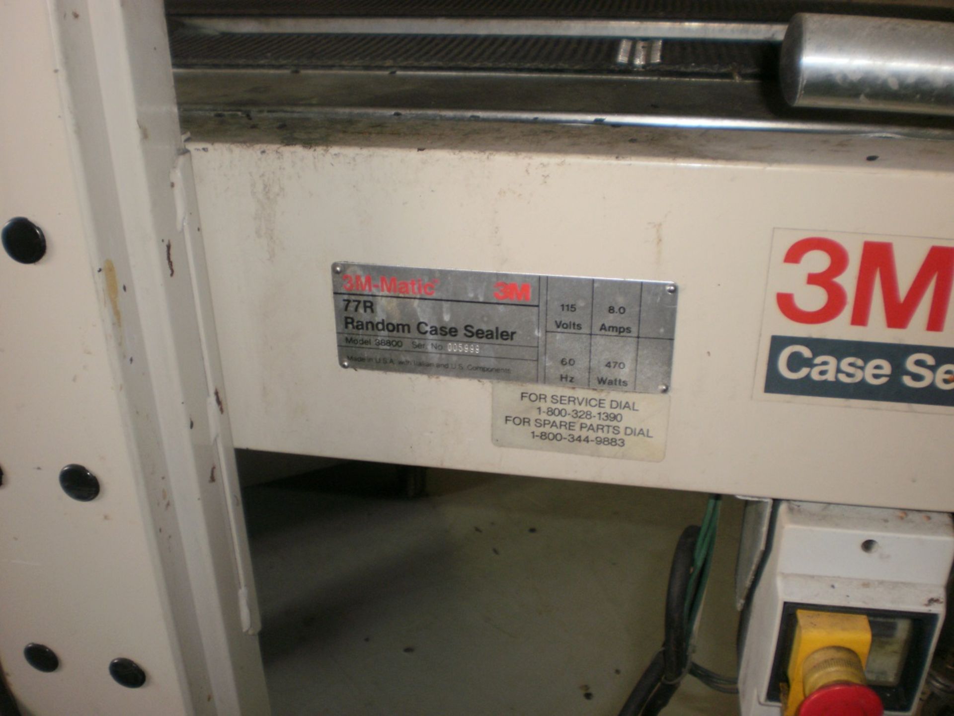 3M 77r Top & Bottom Random Case Sealer, Model # 38800, Serial # 00599, Rebuilt 2” Accuglide Tape - Image 4 of 4