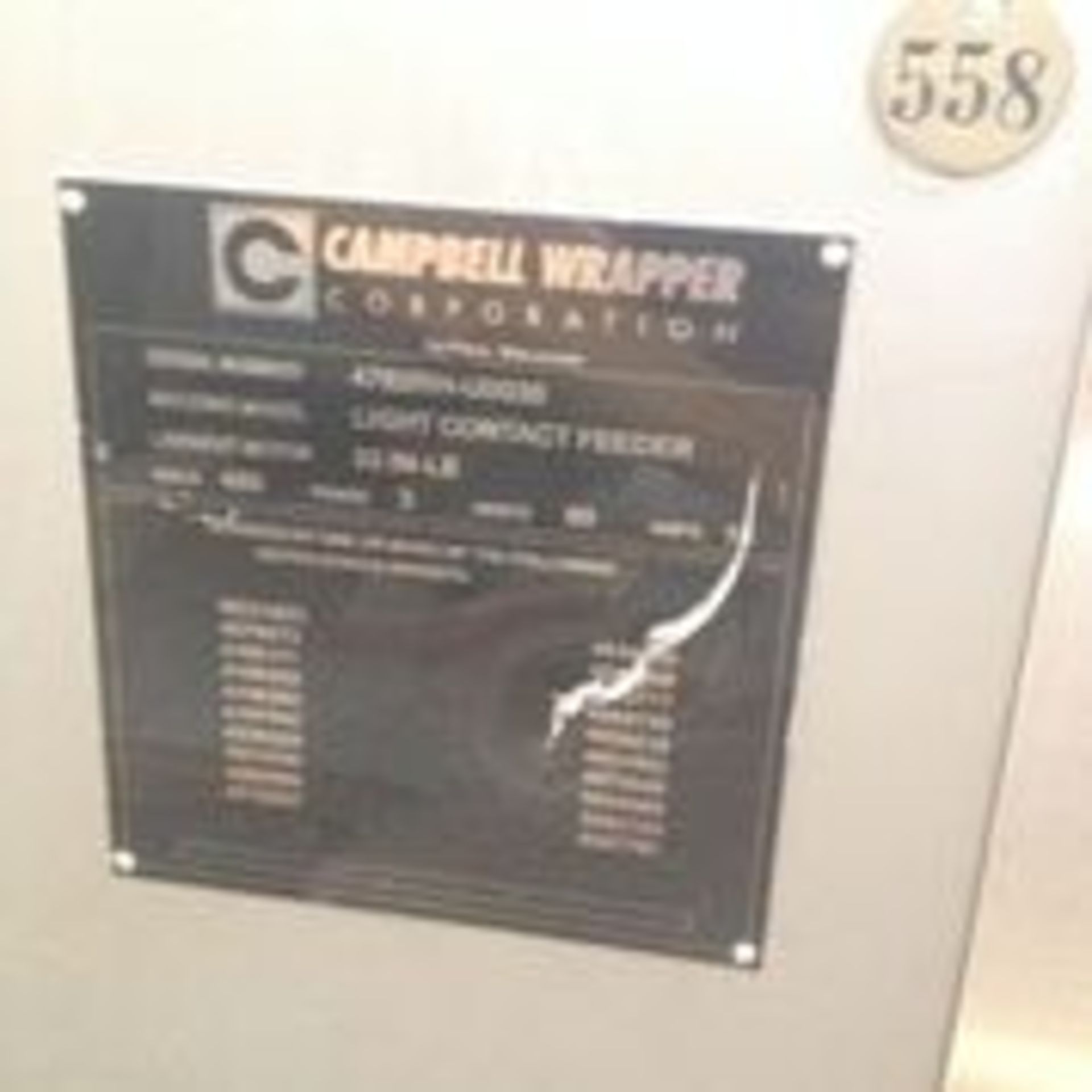 Campbell Servo Flow Wrapper, Model: WS18, Serial: 4748RH-U0035 Largest Motor: 92IN-LB, Energy: 460V, - Image 5 of 7