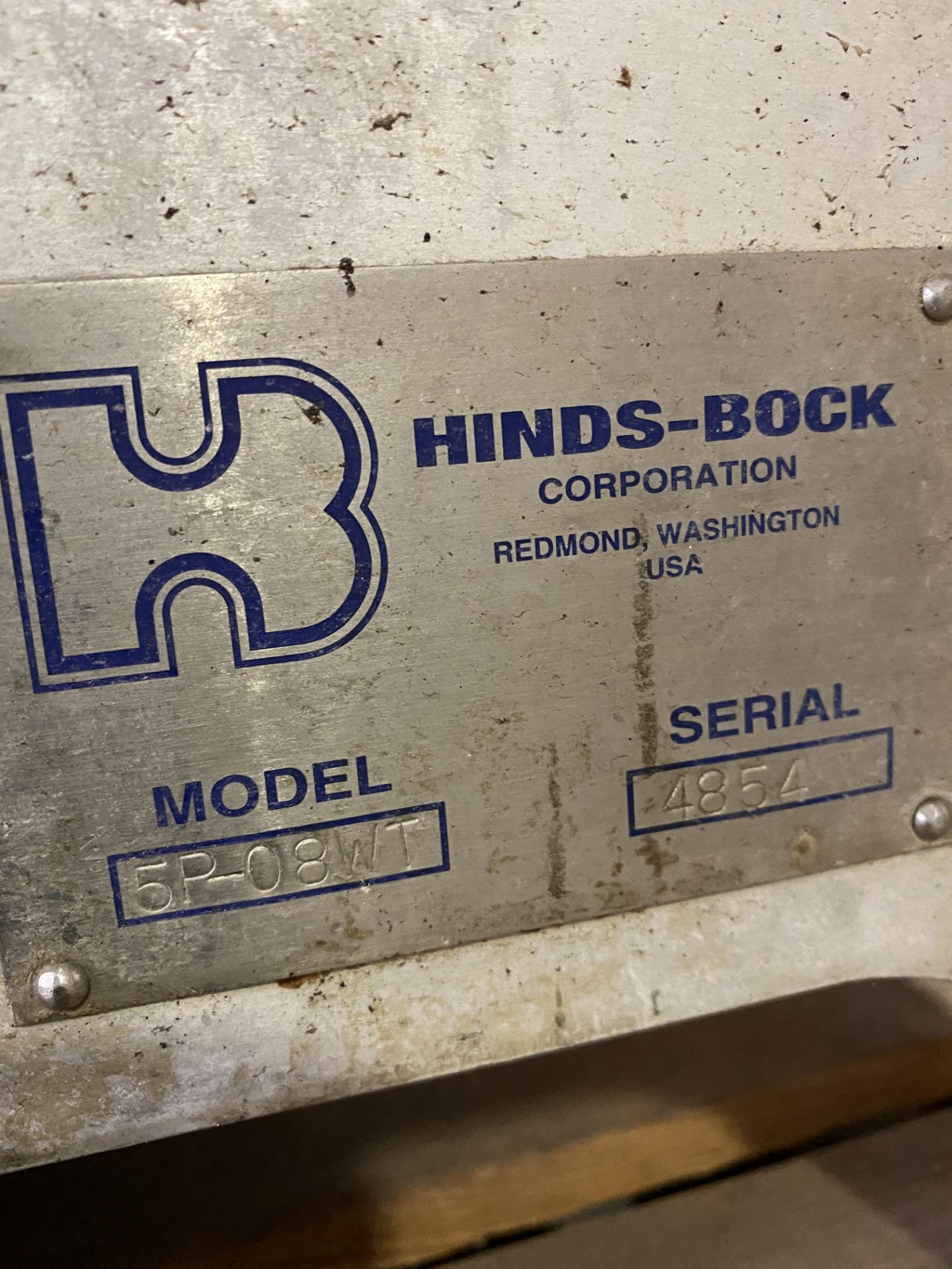 Hinds Pock 5-Pocket Depositor, Model #5P-08WT, Serial #4854 Rigging/Loading Fee $50 - Image 3 of 3