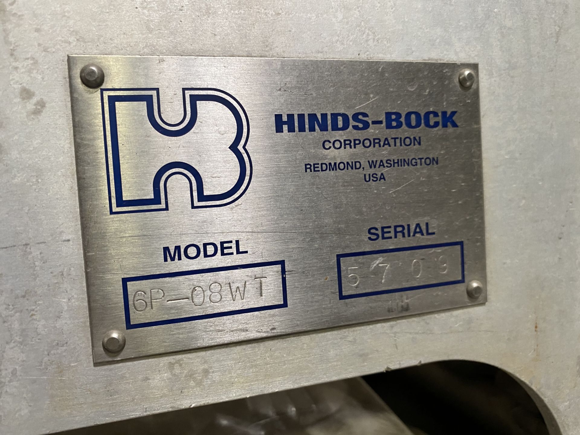 Hinds Bock 6-Piston Depositor, Model 6P-08WT, Serial #5709 Rigging/Loading Fee $50 - Image 3 of 3