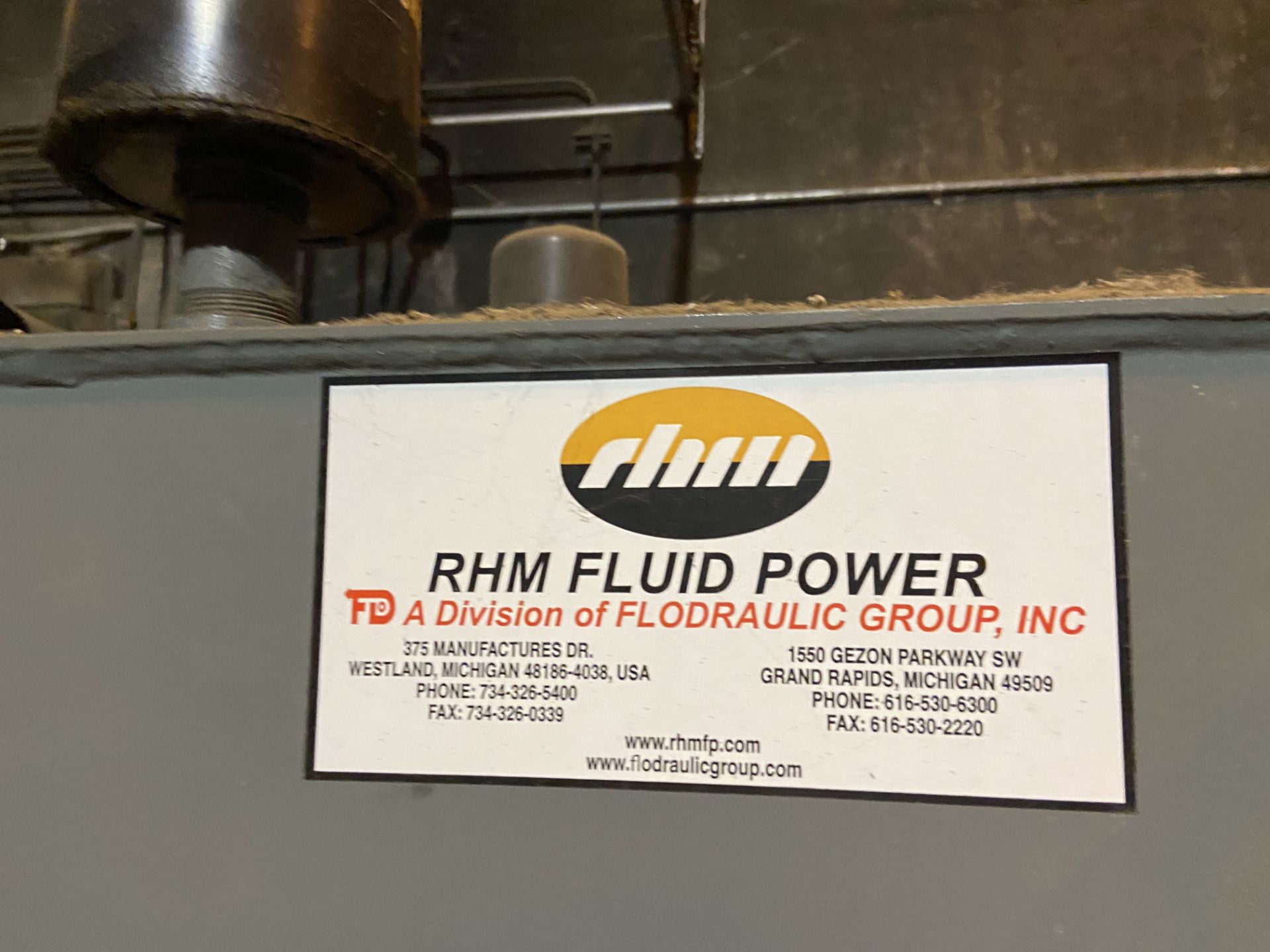 RHM Fluid Power Hydraulic Power Pack, Job# JC28087, Serial# RHM-400-JC28087-2, Rigging/ Removal Fee: - Image 2 of 4