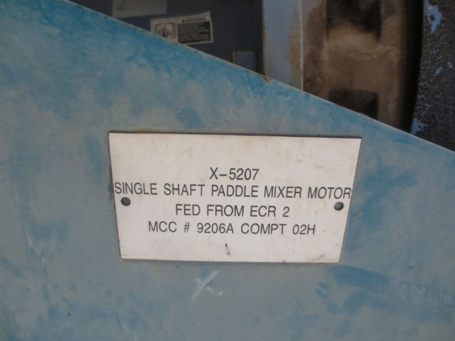 Lot Sold Conditionally. Part of Bulk Bid. Single shaft paddle mixer. GEA Barr Rosin 36" bed/mixer x - Image 7 of 12