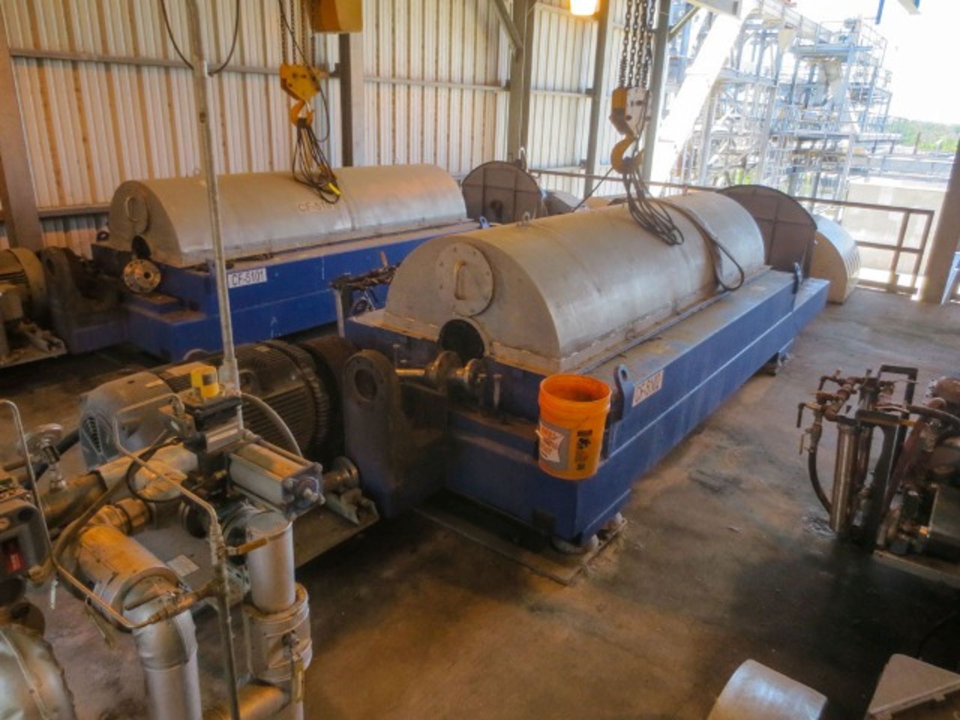 Decanter Centrifuge, Alfa Laval, model CHNX 706B-31G, 200HP primary motor, back drive 50HP. Bowl - Image 9 of 12