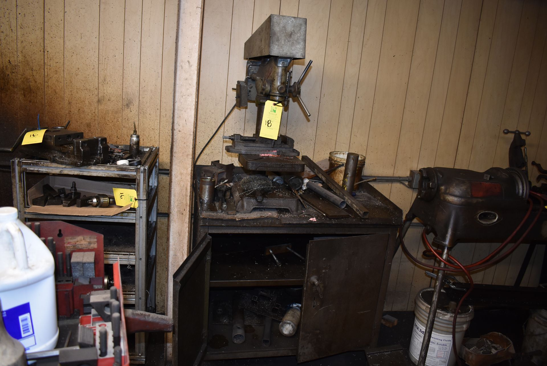 Buffalo Bench Type Drill Press Includes Vise, 2-Door Cabinet - Image 2 of 2