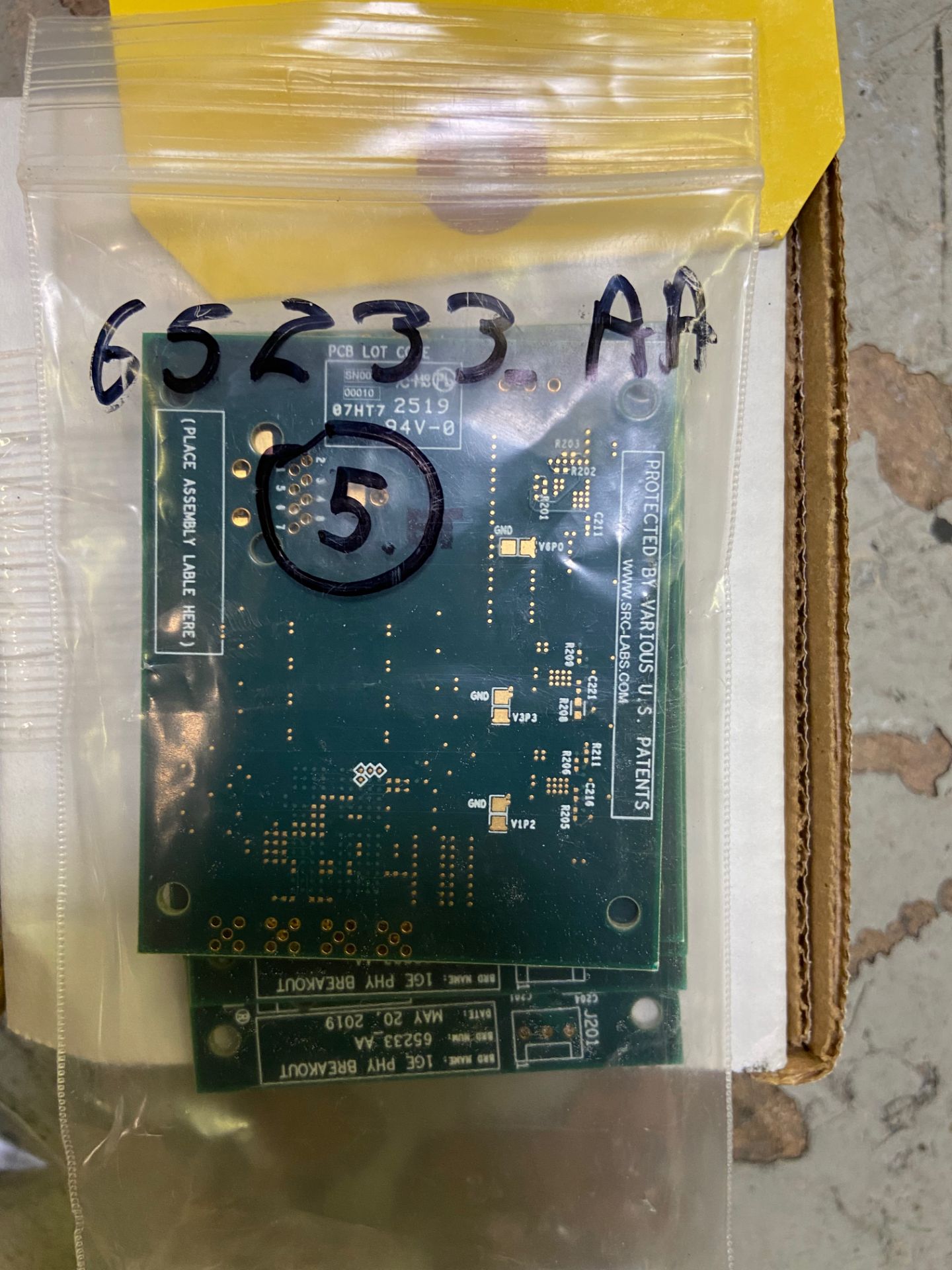 PCB, 1GE PHY Test Board, QTY 5 AND PCB, SODIMM Lid Switch Test Card, QTY 8 - Image 3 of 4