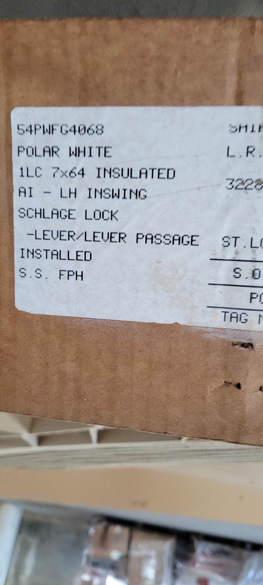 Plyco doors 1 -54pwfg4068 40 x 64 framed fiberglass polar white Plyco doors 1 -54pwfg4068 - Image 2 of 5