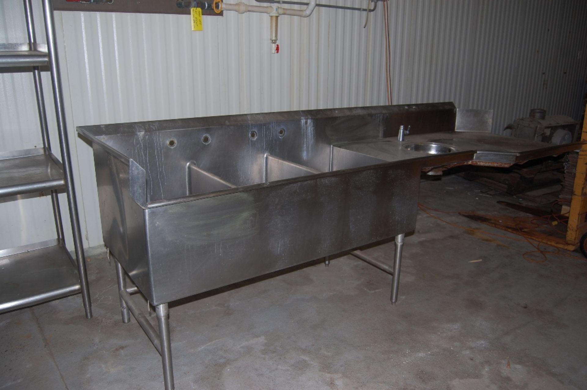 Large stainless sink 10 ft 4 inch x 35 inch x 36 inch 3 wells ***LOADING FEE OF: $ 50 will be - Image 2 of 2