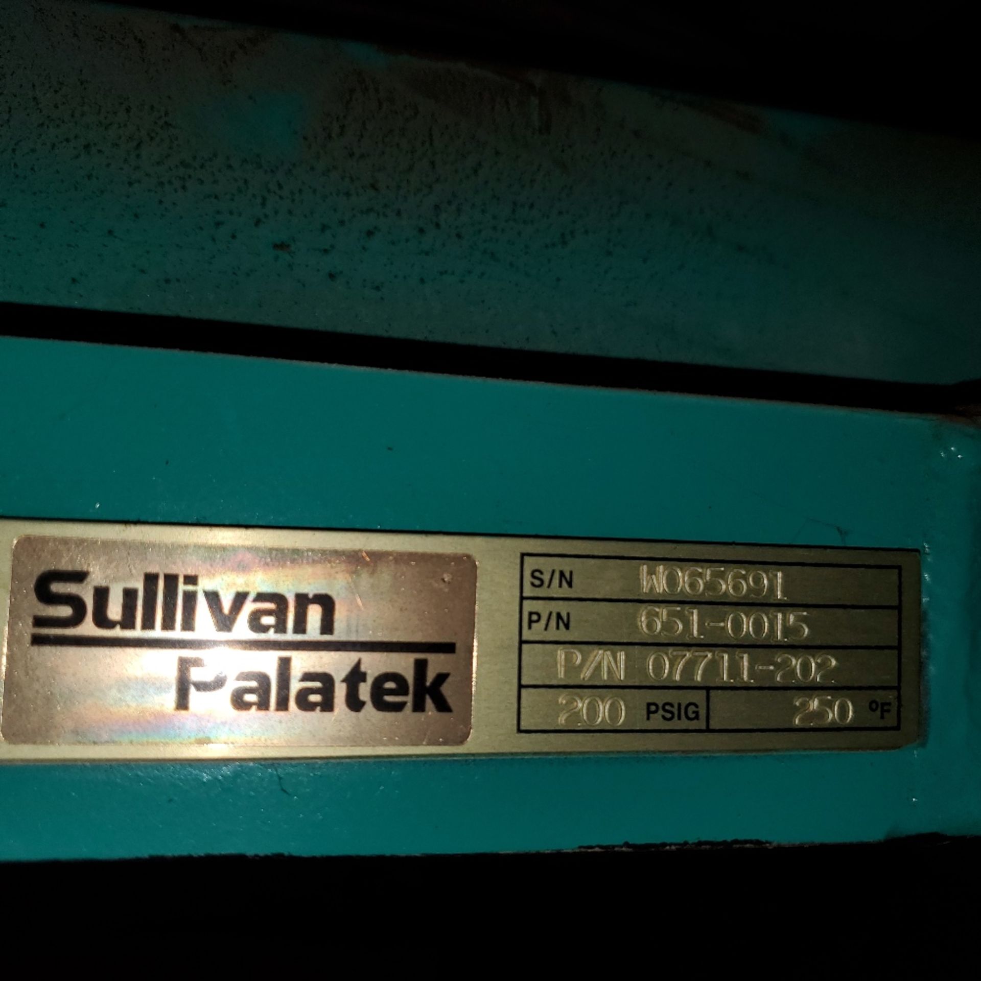 Sullair screw compressor 2005 model 20D-TM unit # F13178 75-80CFM @100 PSI food grade 20 Hp *** - Image 8 of 11