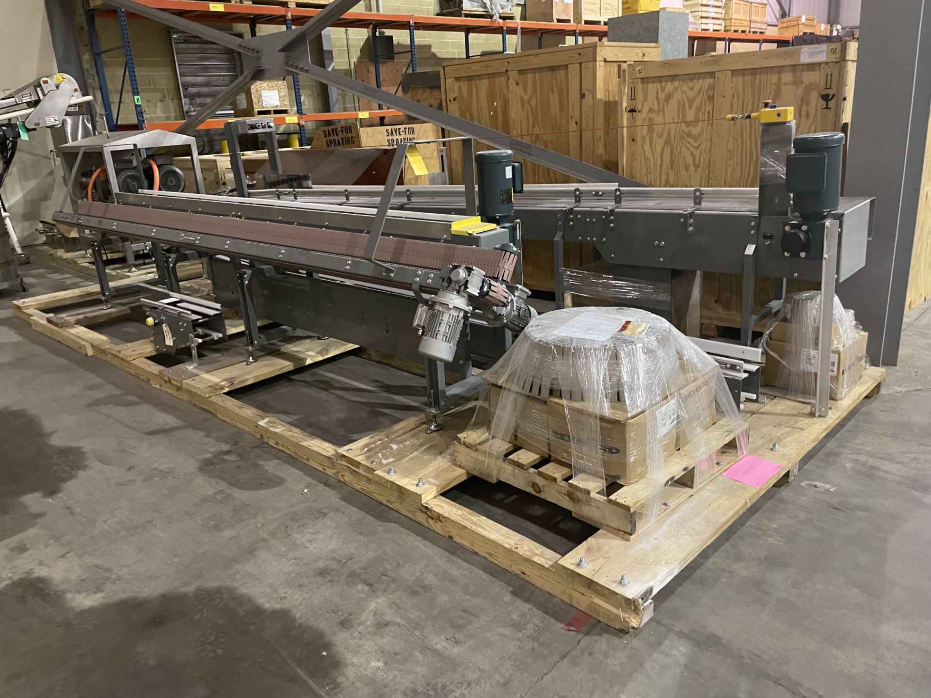 LOT OF 2 HANDPACK BELT CONVEYORS RIGGING/LOADING FEE - $300