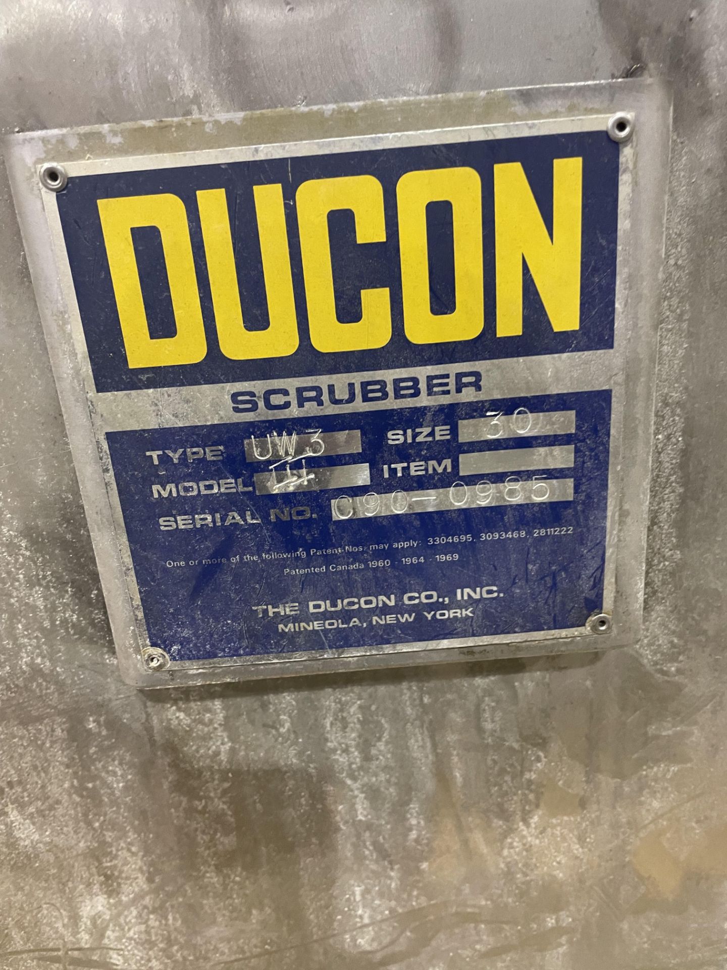 DUCON SCRUBBER MODEL UW3 SN C90-0985 RIGGING/LOADING FEE - $125 - Image 2 of 7