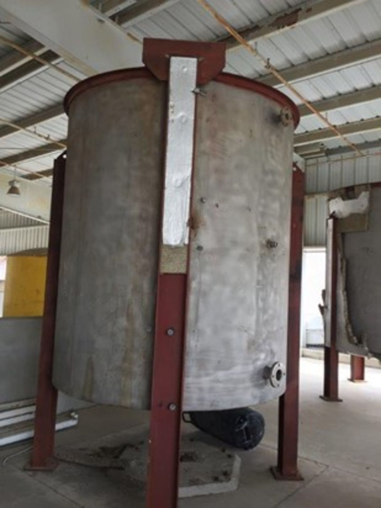 Tulsa, OK: Stainless Steel Vertical Tank #1, Closed Top, 7'-0" Dia X 8'-0" Straight Sides, Cone