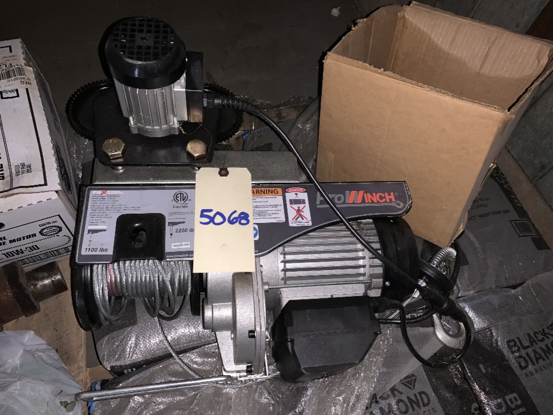 Canon City CO ProWinch PWX2200 electric winch for use on overhead cranes, purchased new but not