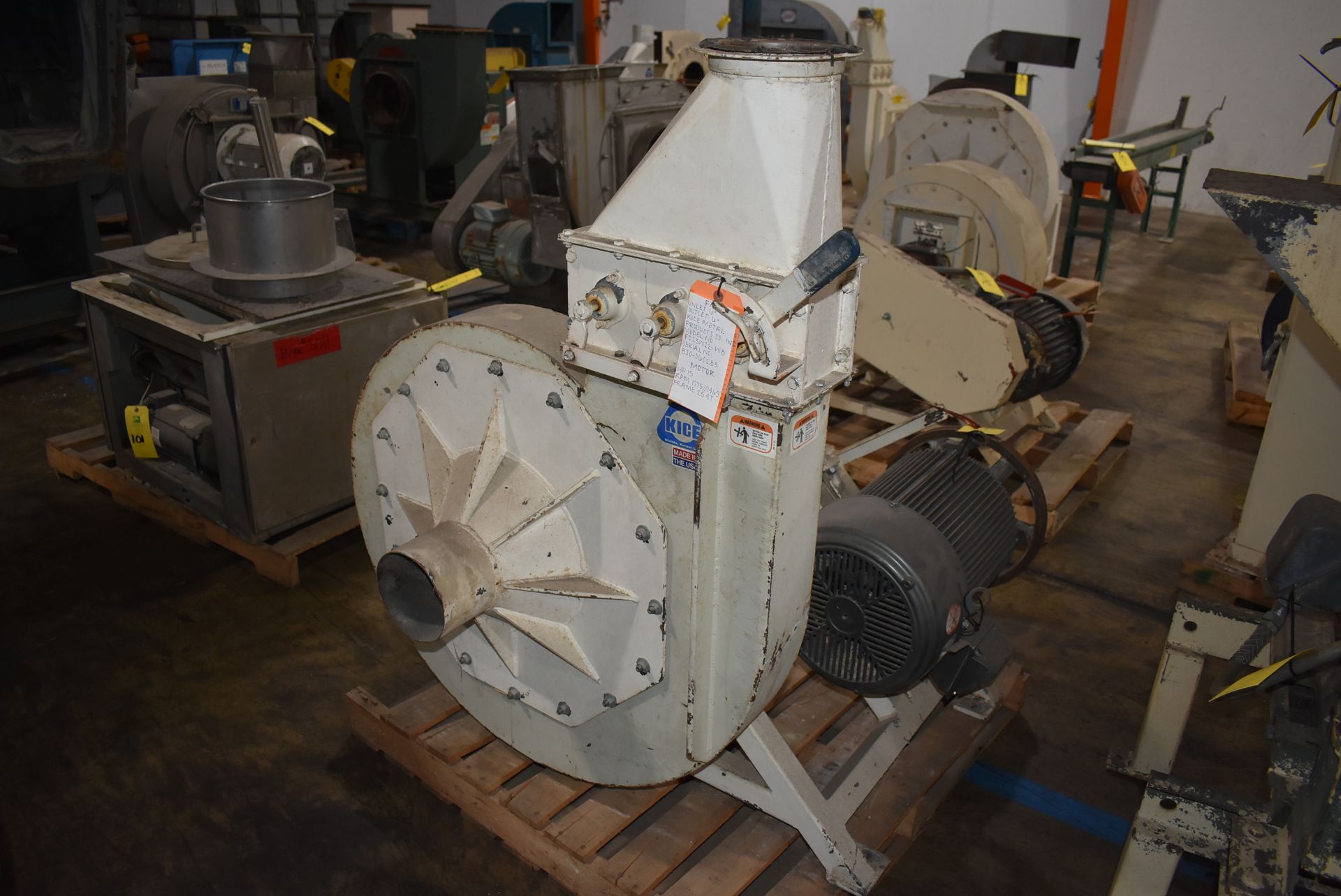 Kice Model #FC13W12-W08 Blower w/15 HP Motor. RIGGING/LOADING FEE $30 - Image 3 of 3