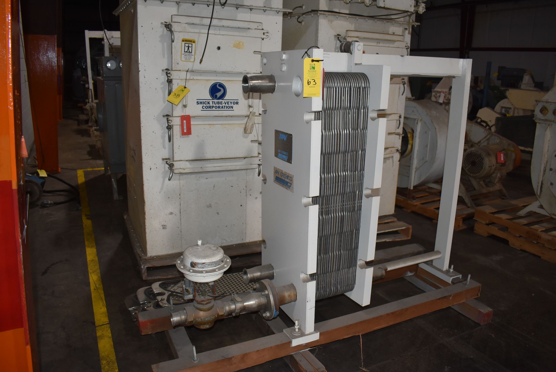 APV/Crepaco Model #SR350F Heat Exchanger, SN 19439. RIGGING/LOADING FEE $40