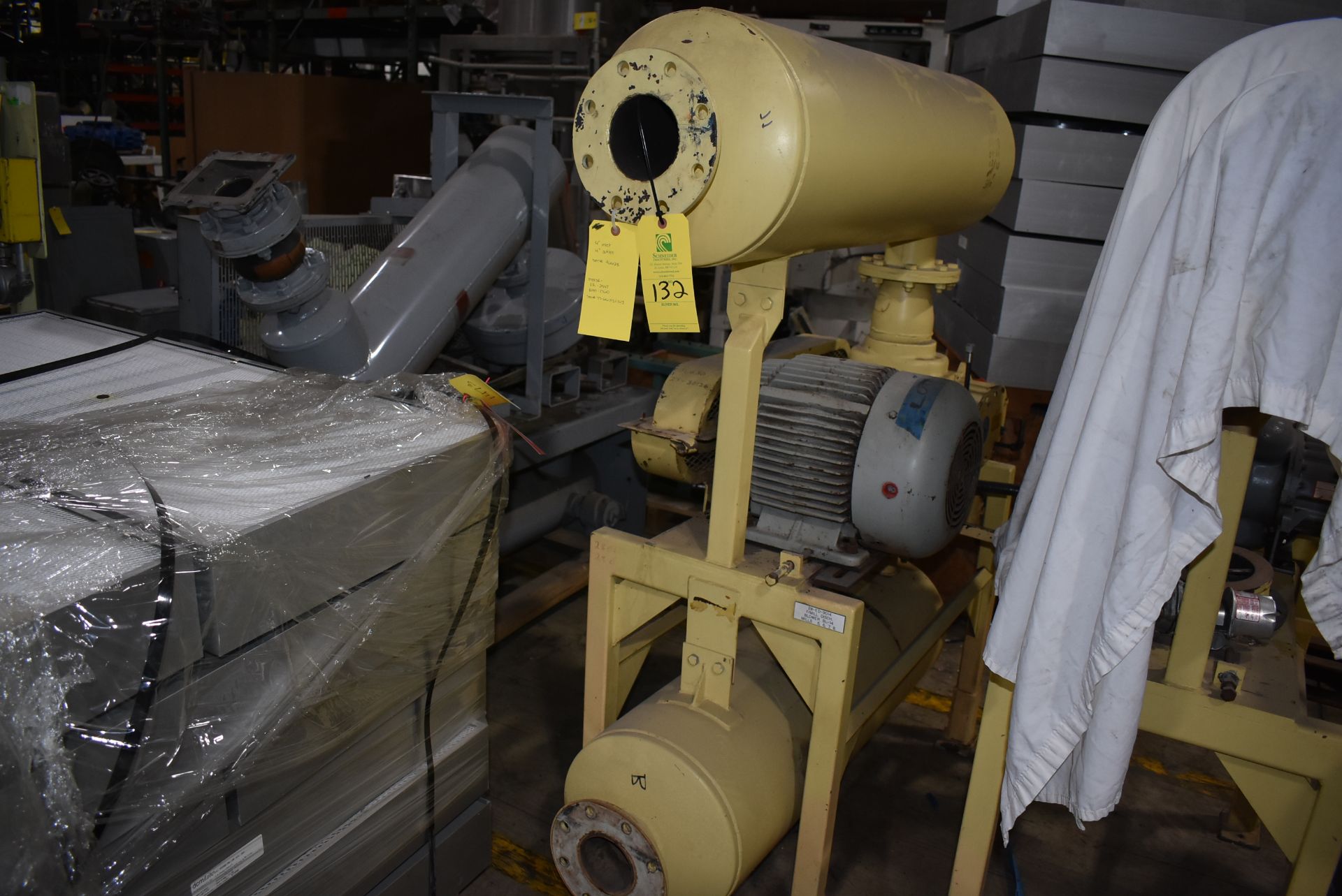 Mill Discharge Blower w/15 HP Motor. RIGGING/LOADING FEE $40