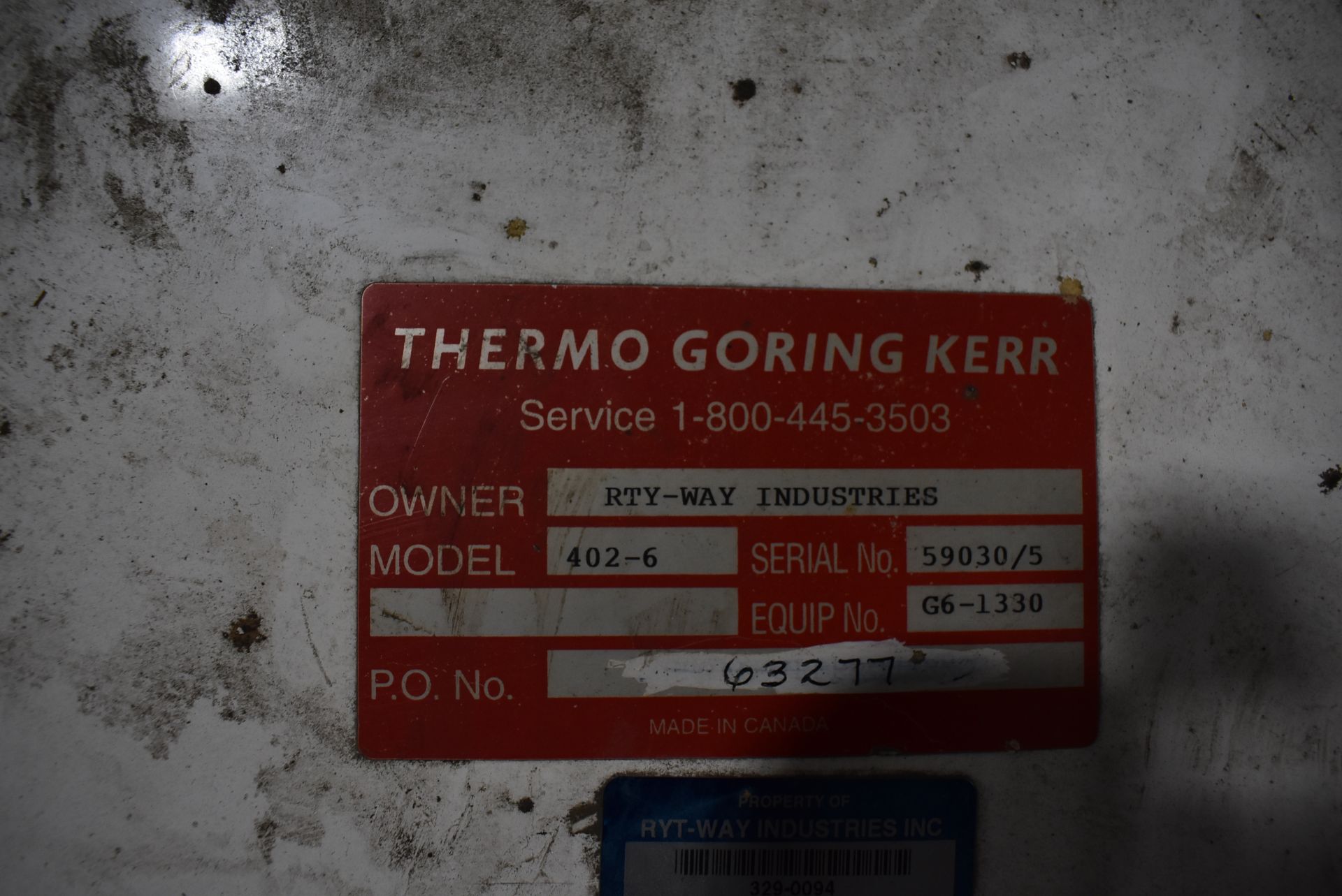 Goring Kerr Model #402-6 Metal Detection System, SS Stand. RIGGING/LOADING FEE $30 - Image 2 of 3