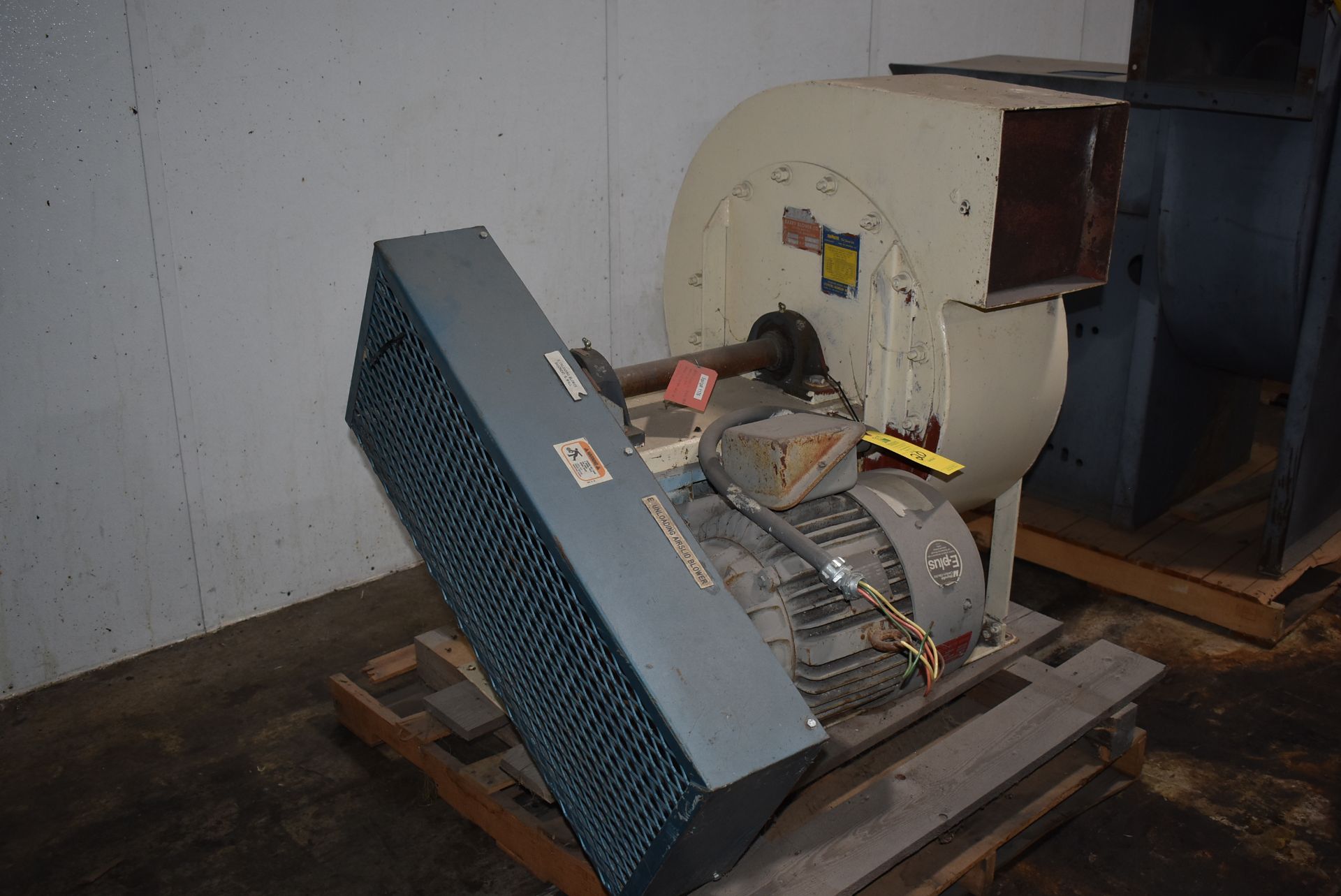 Barry Blower Company Type RD Blower, Size 21 w/15 HP Motor. RIGGING/LOADING FEE $30