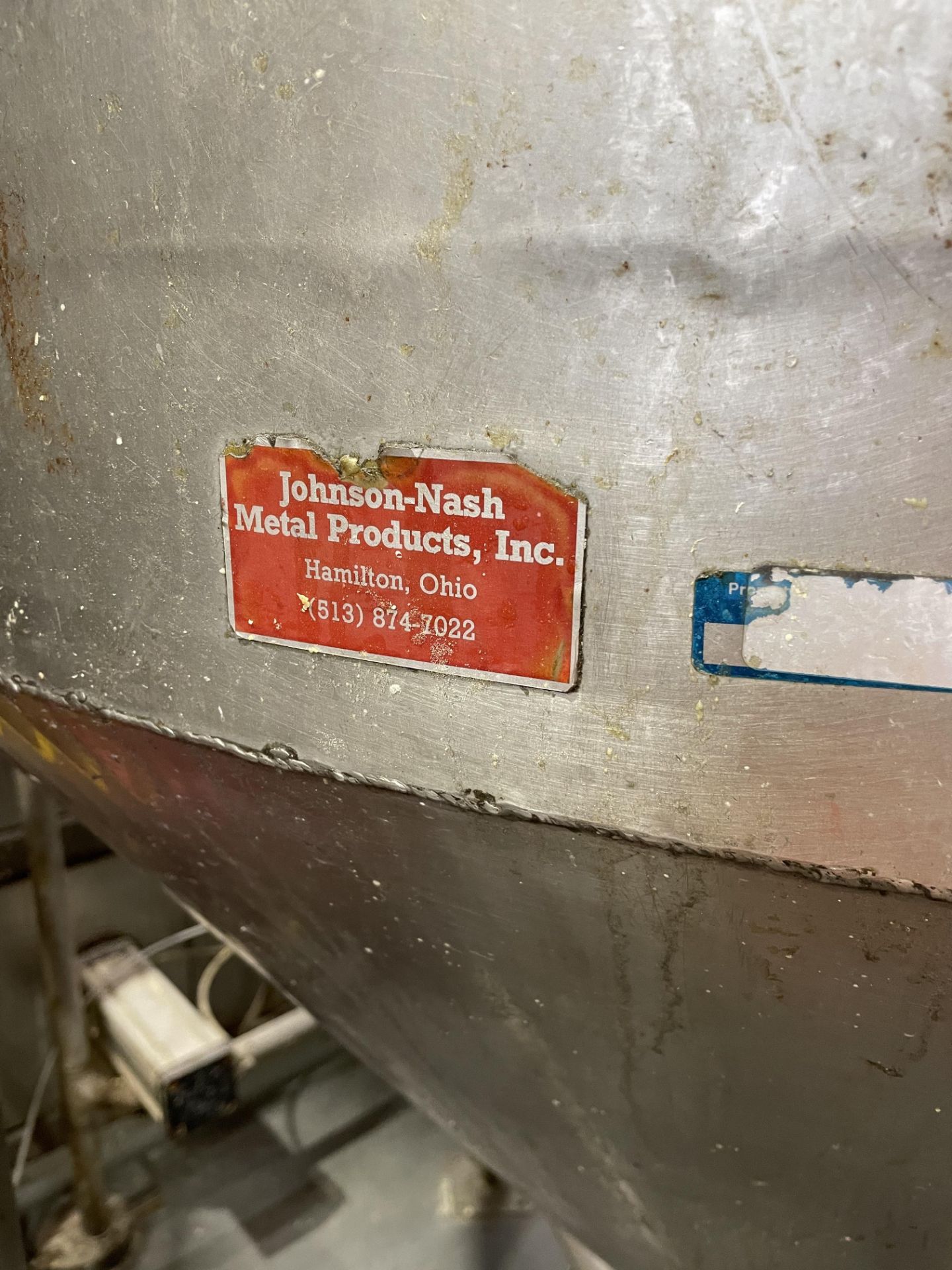 Johnson Nash Metal Products Hopper Tank to Feed Oakes Mixer, Loading Fee: $1100 - Image 5 of 5