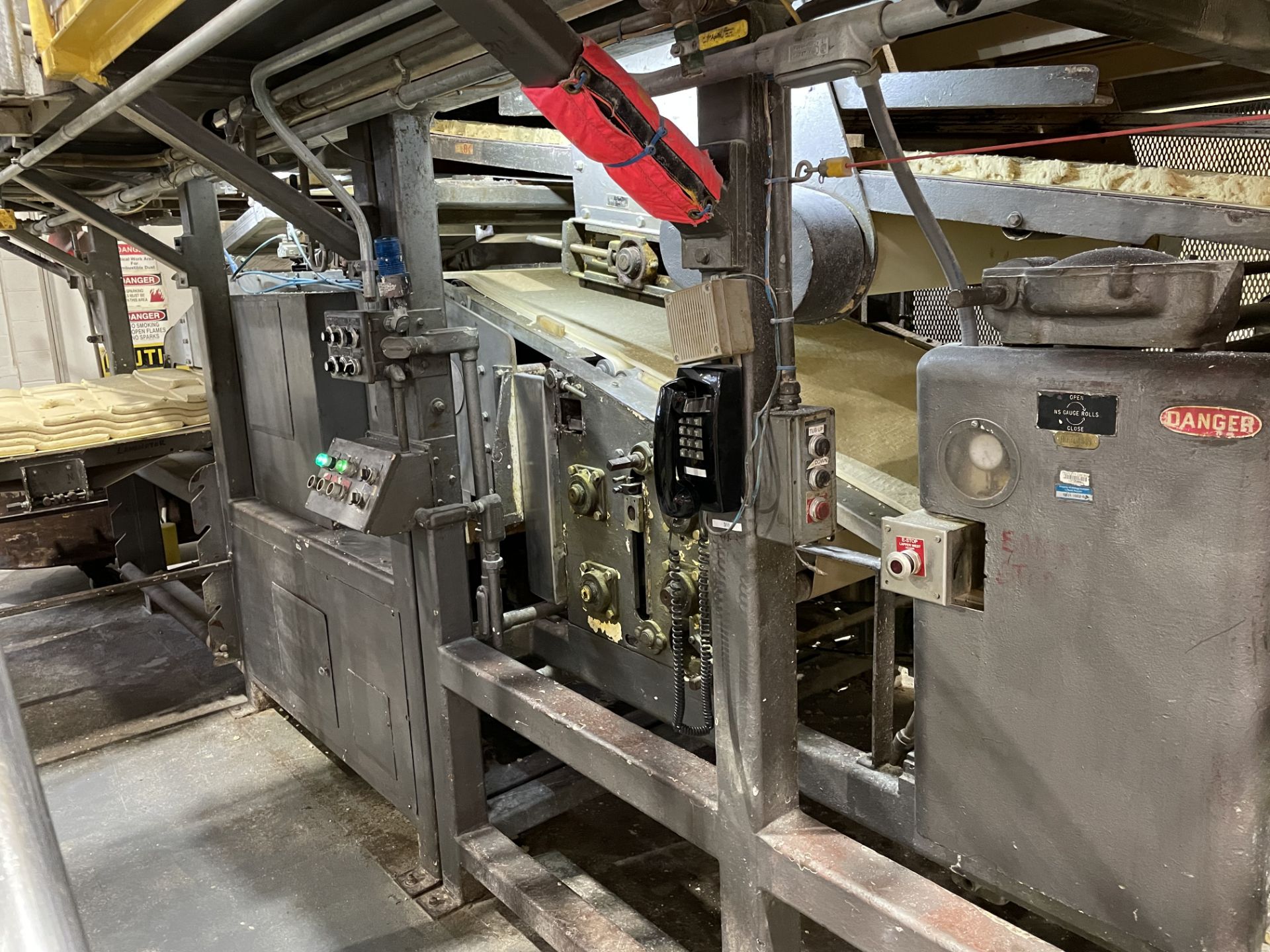 Dough Chunker/Hopper and Lapper Believed Baker Perkins 53" Wide, Loading Fee: $6500 - Image 2 of 12