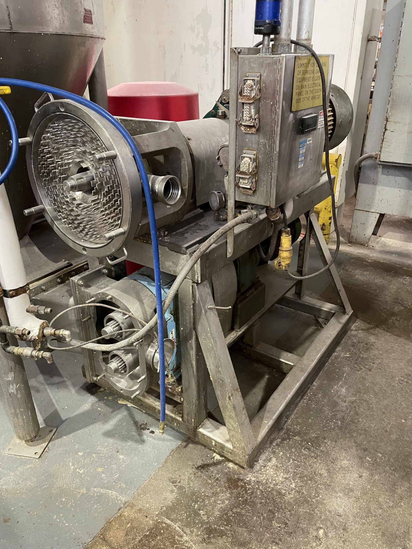 Oakes Mixer with Waukesha Model 224 Pump ( Covers Removed for Cleaning), Loading Fee: $1100