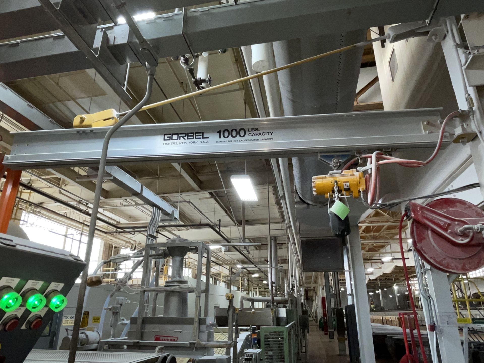 Gorbel 1000 LB Jib Crane and Hoist, Loading Fee: $900 - Late Delivery April 2022 - Image 2 of 2