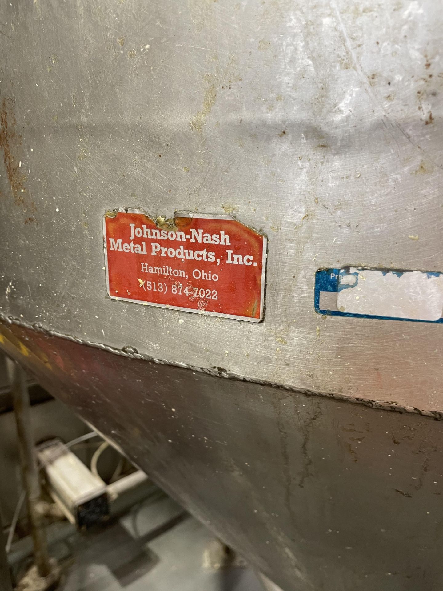 Johnson Nash Metal Products Hopper Tank to Feed Oakes Mixer, Loading Fee: $1100 - Image 4 of 5