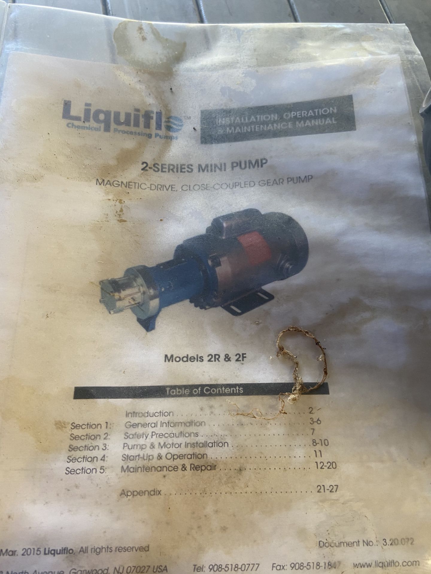 New Liquiflo 2-Series Mini Pump, Model# 2RSPPP20VX, Serial# 92091-1-1, Rigging/ Loading Fee: $10 - Image 4 of 6