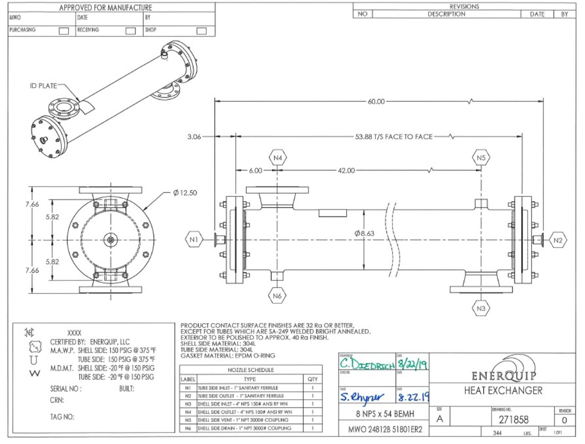 NEW Enerquip Heat Exchanger, Serial# 25326, Year 2019, Rigging/ Loading Fee: $50 - Image 4 of 6