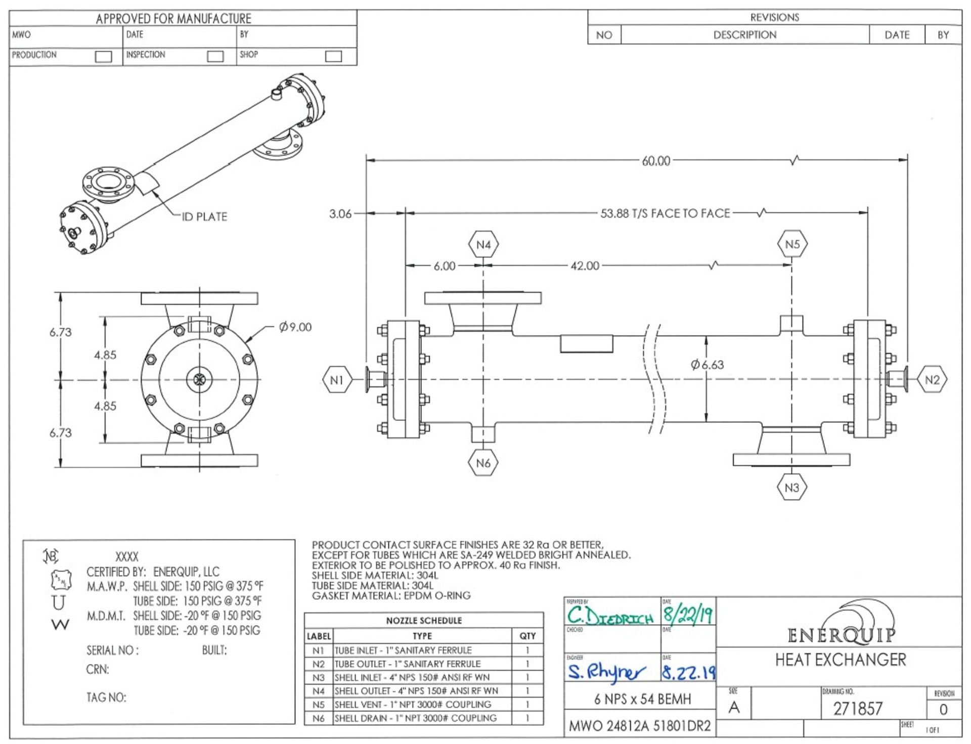 NEW Enerquip Heat Exchanger, Serial# 25326, Year 2019, Rigging/ Loading Fee: $50 - Image 5 of 6