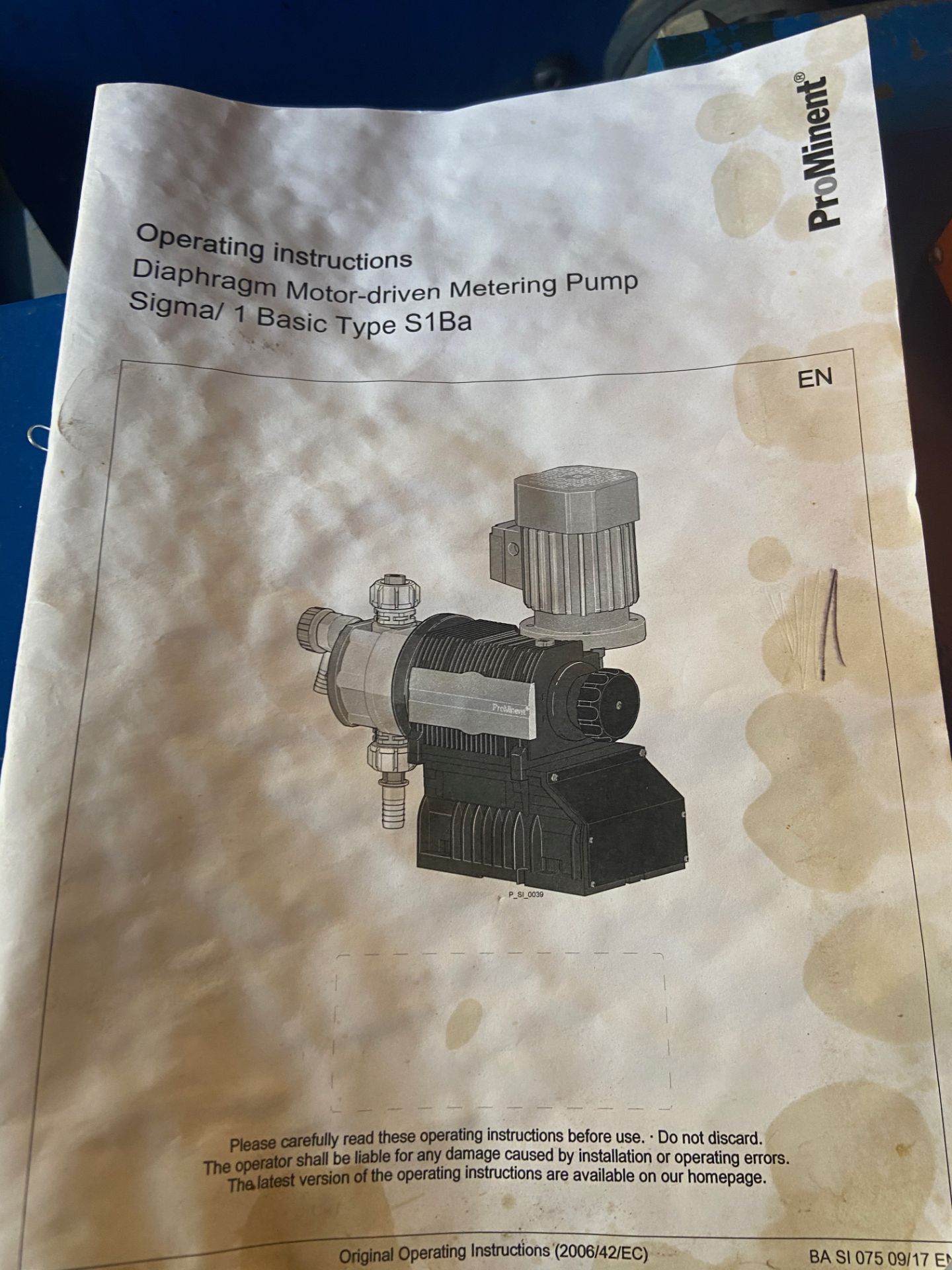 New ProMinent Diaphragm Metering Pump, Type S1BAH10022SSTS080N00, Serial# 2019173719, 115V, 60 Hz, - Image 2 of 8