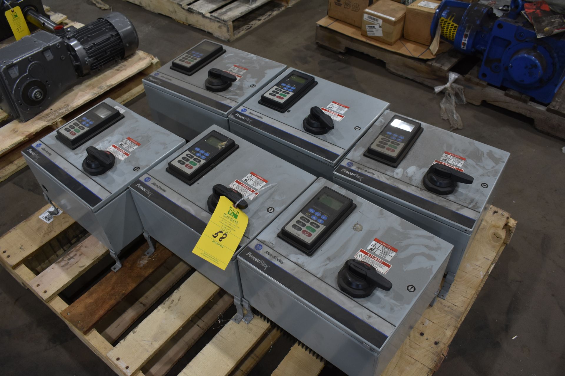 Qty. (6) Allen Bradley Power Flex Drives