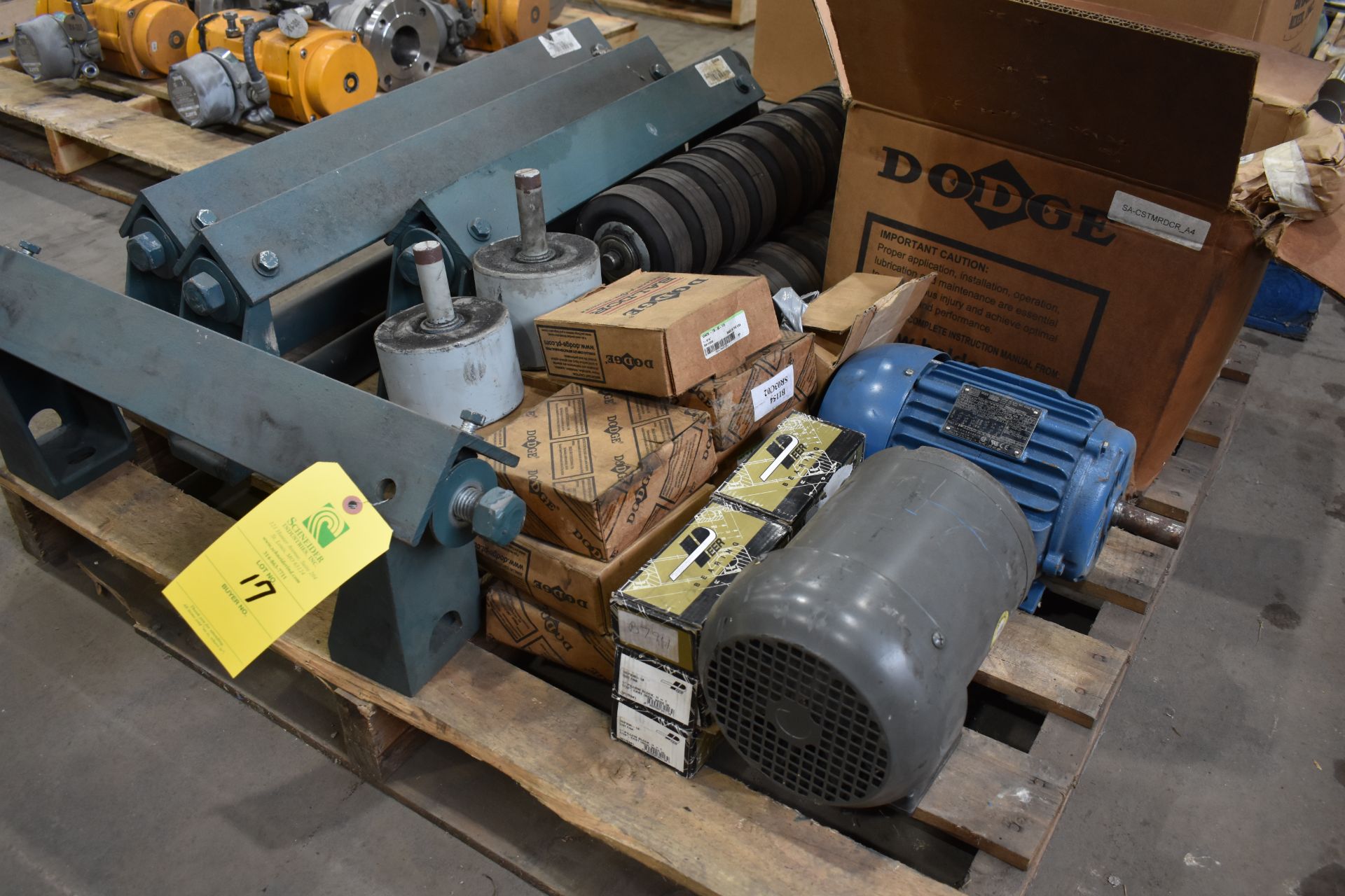 (17) Dodge/Peer Bearings - Assorted, Oucintis Gear Reducer, (4) 30-TX Components, (3) Rollers - Image 2 of 3